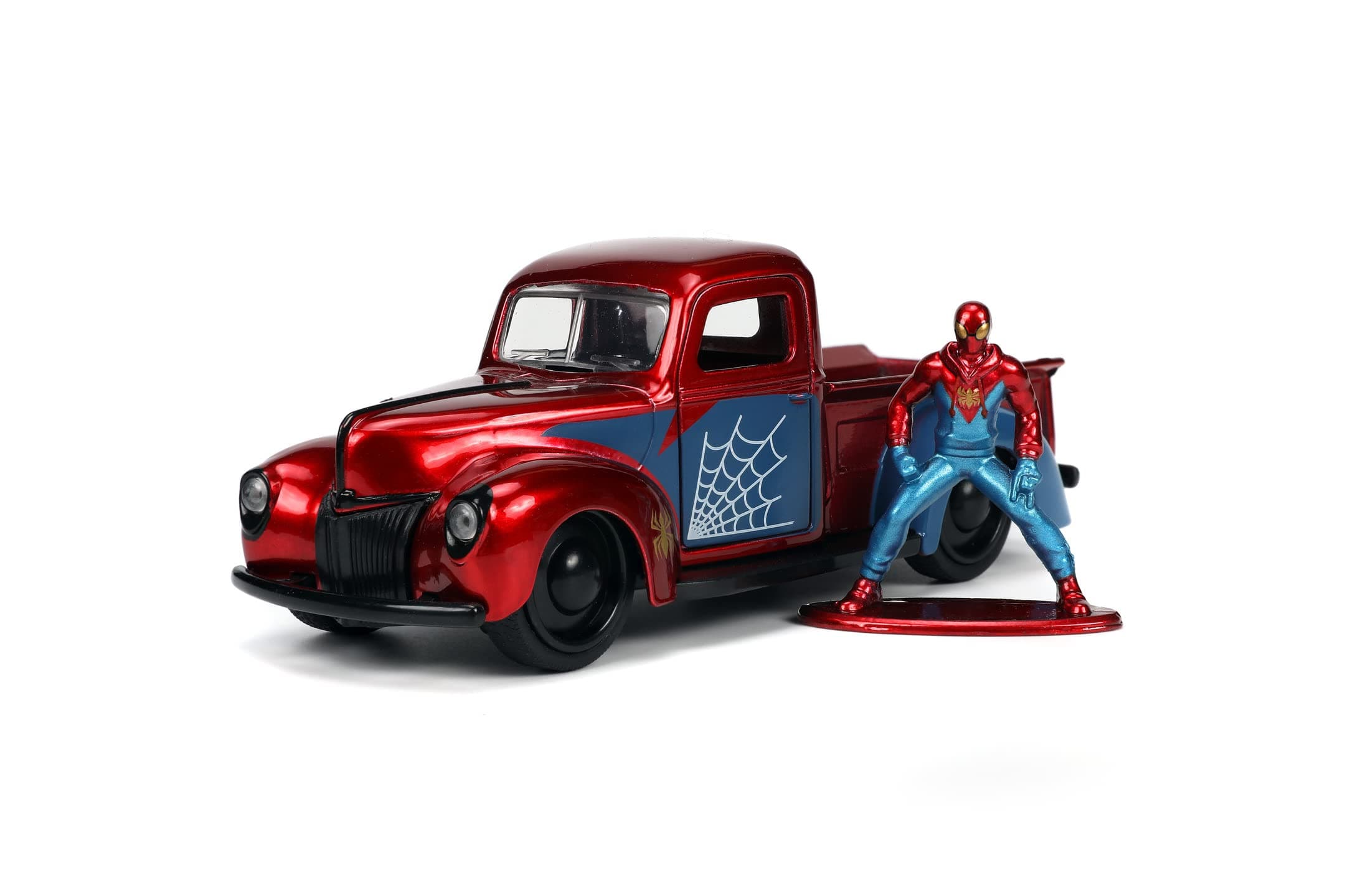 Jada1941 Die-Cast Marvel Spiderman Figure with Ford Pick Up
