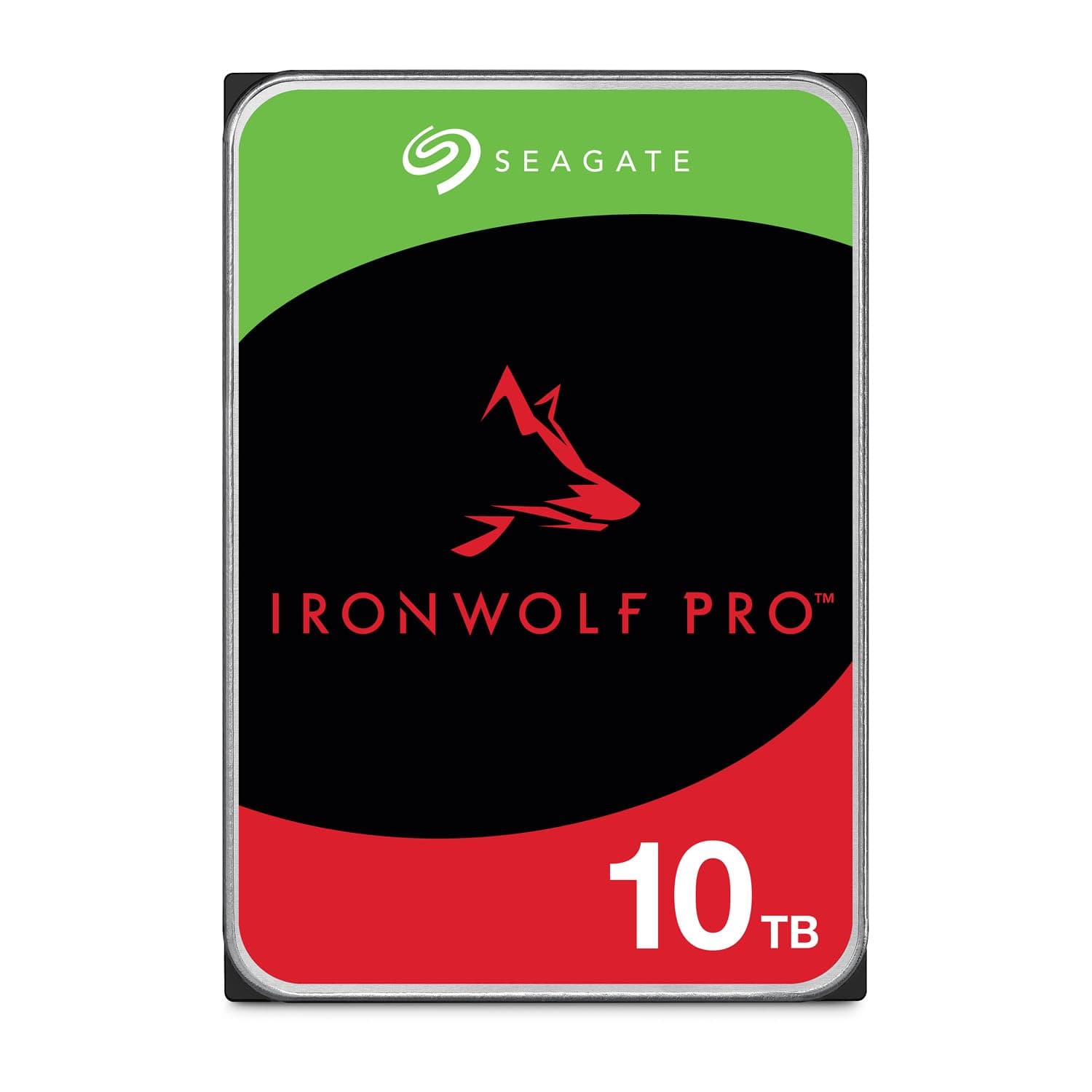 IronWolf Pro 10TB NAS Internal Hard Drive HDD –CMR 3.5 Inch SATA 6Gb/s 256MB Cache for RAID Network Attached Storage, Data Recovery Service – Frustration Free Packaging (ST10000NEZ008)