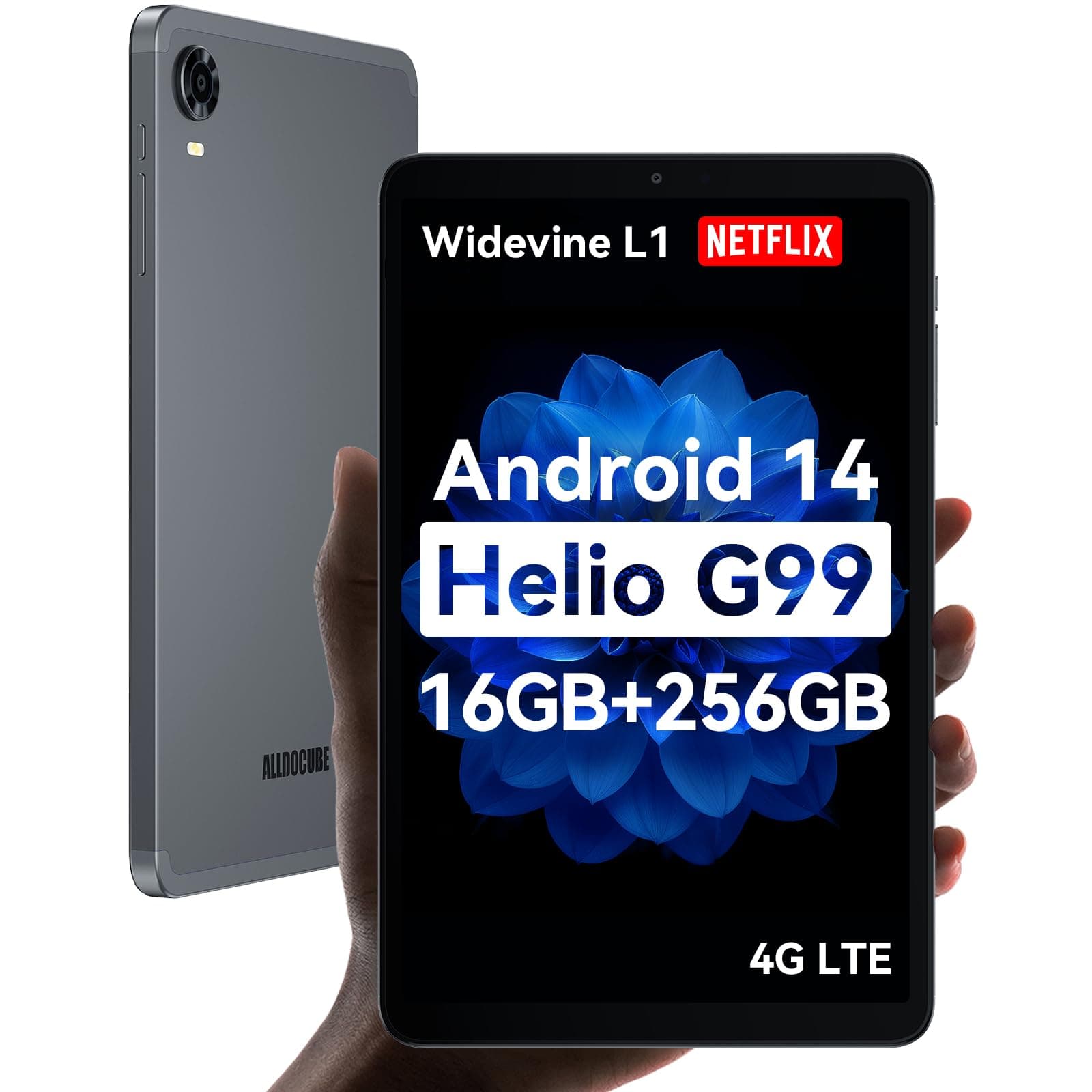ALLDOCUBE Android 14 Tablet, 8.4 inch Helio G99 iPlay 60 Mini Pro Tablet, 16GB RAM 256GB ROM 512GB Expandable, FHD 1920x1200 Display, Widevine L1, 6050mAh, 5MP/13MP Camera, 4G LTE Bluetooth 5.2
