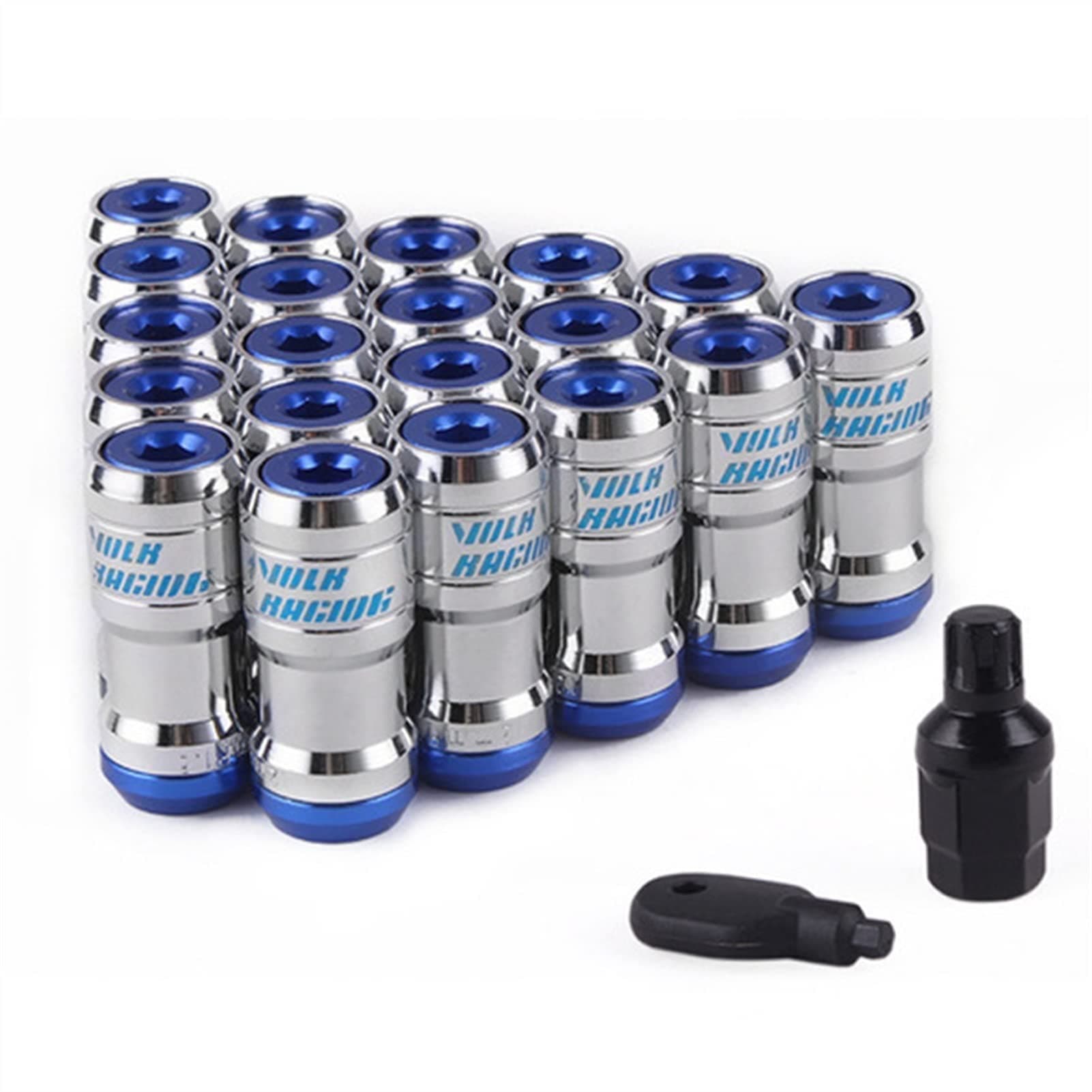 20PCS M12x1.5 Blue Authentic Acorn Racing Lug Wheel Nuts for Volk Racing Style Wheels