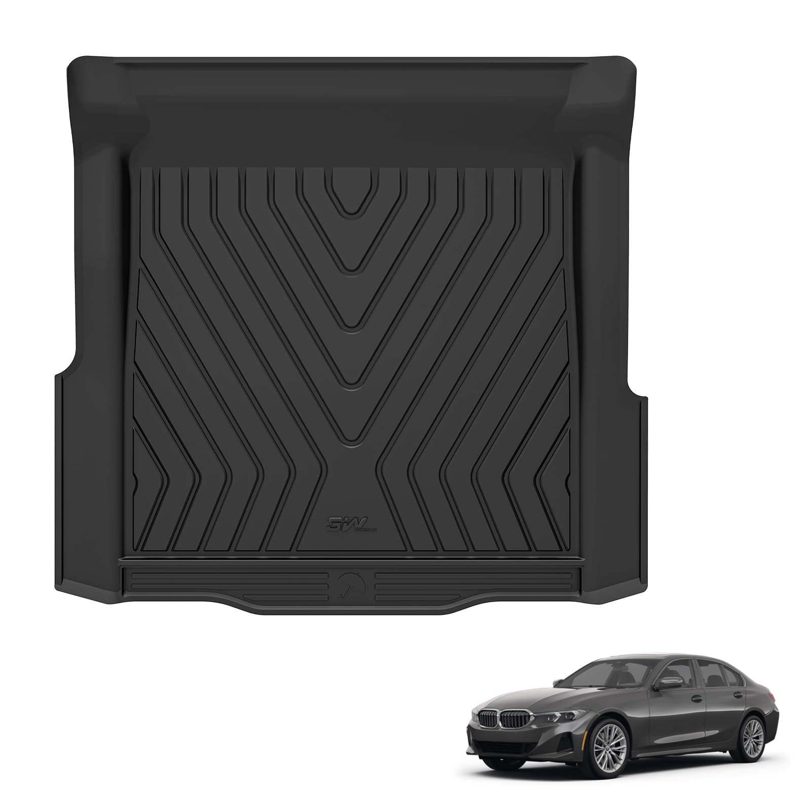 3W Boot Liner Fit for BMW 3 Series G20 2019-2024 2025 Sedan, TPE All Weather Pet Dog Frinedly Recyclable Trunk Mat, Waterproof Boot Mats Heavy Duty Cover, Anti Slip 3 Series Car Mats Accessory