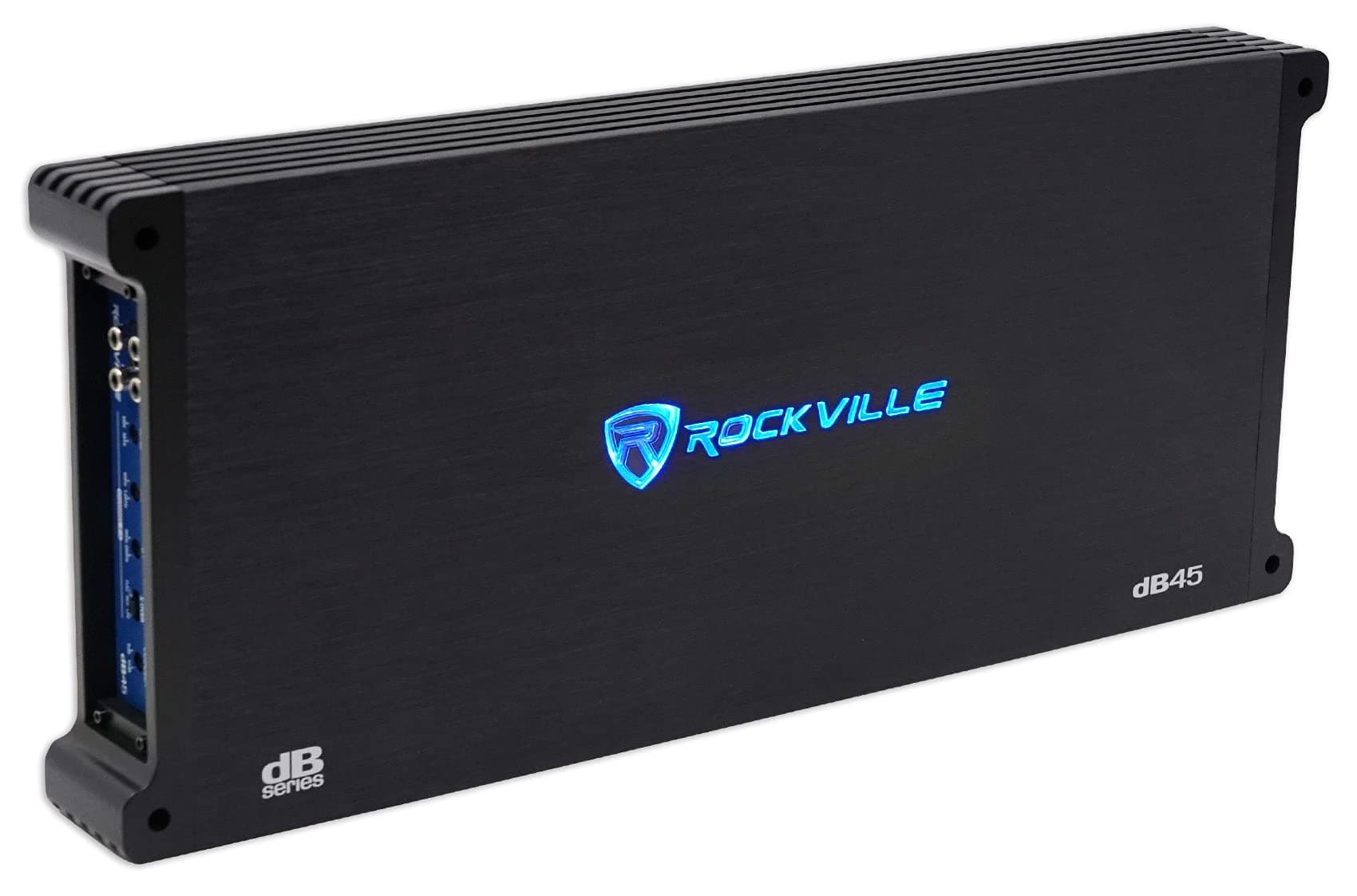 Rockville dB45 3200W 4-Channel 2-Ohm Car Amplifier, High-Speed MOSFET, Adjustable Crossover, LED, Remote Sub Control, Perfect for Car Audio and Subs