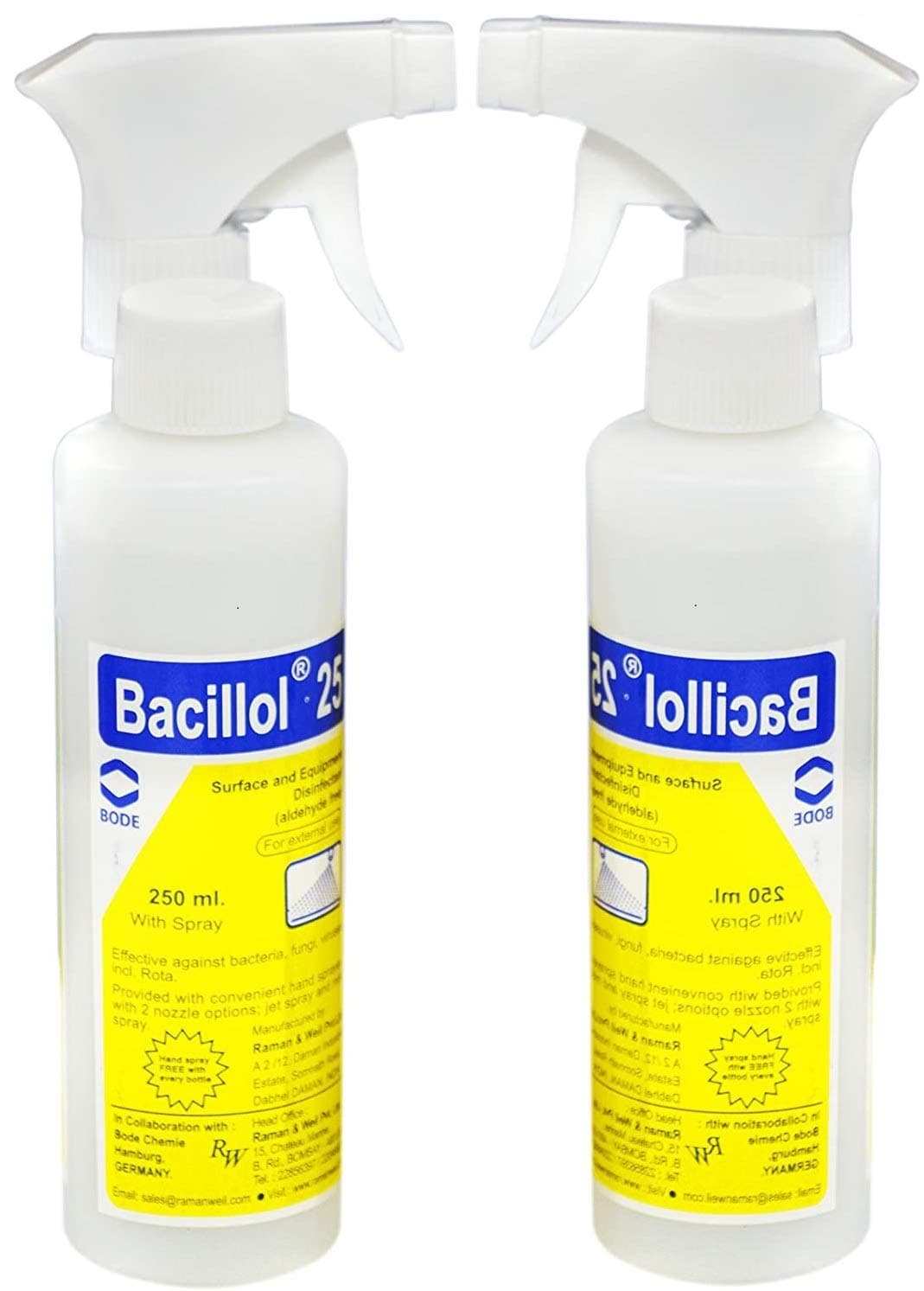 Bacillol-25, A Ready To Use Surface & Equipment Cleaner (Pack of 2)