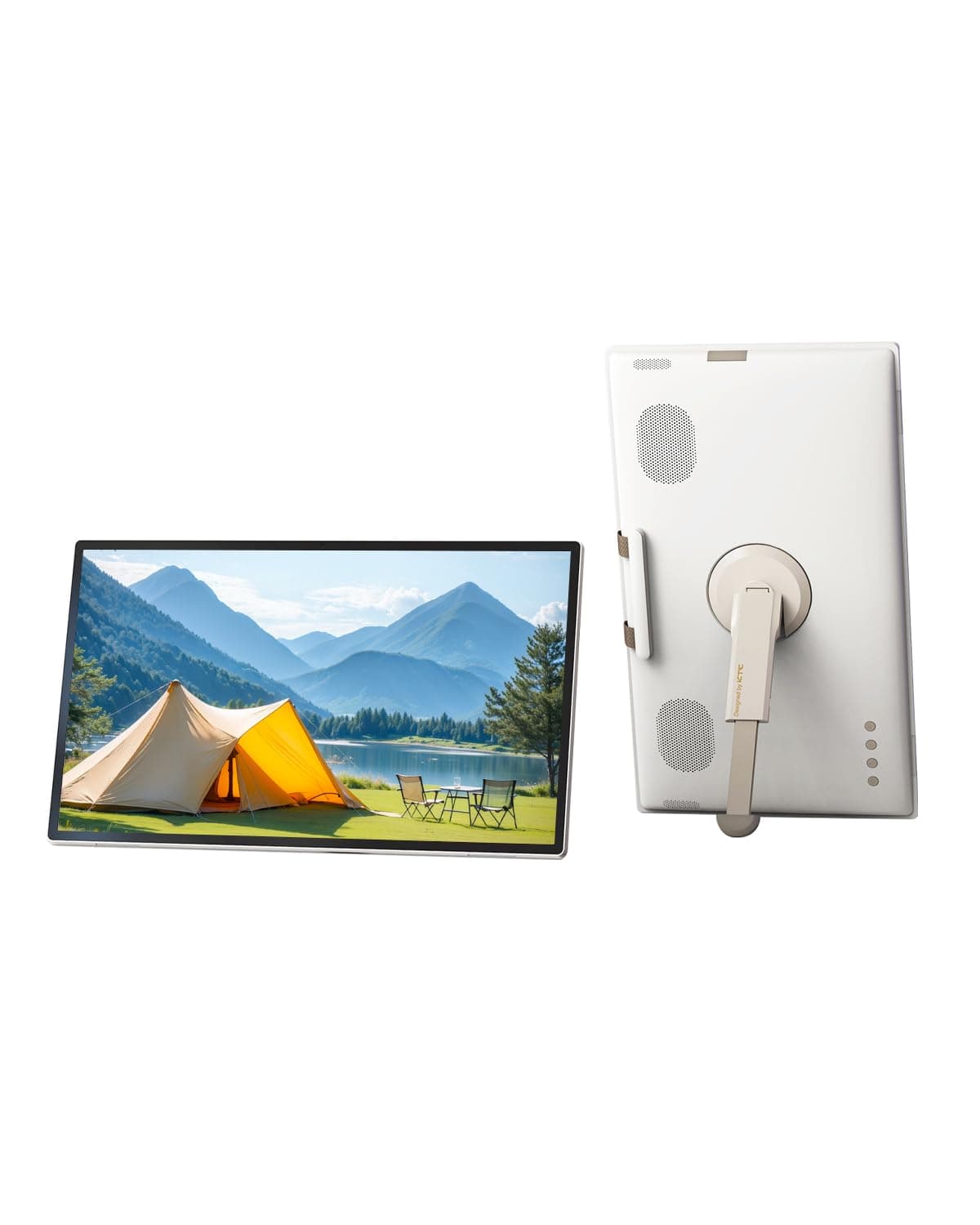 KTC 25 Inch MegPad Portable TV Tablet - Smart Touch Screen Monitor 1080P, Android 14, EDLA-Certificated, 8G+128G Storage, Built-in Camera and Battery for Outdoor Camping Travel, Remote Control, A25Q5