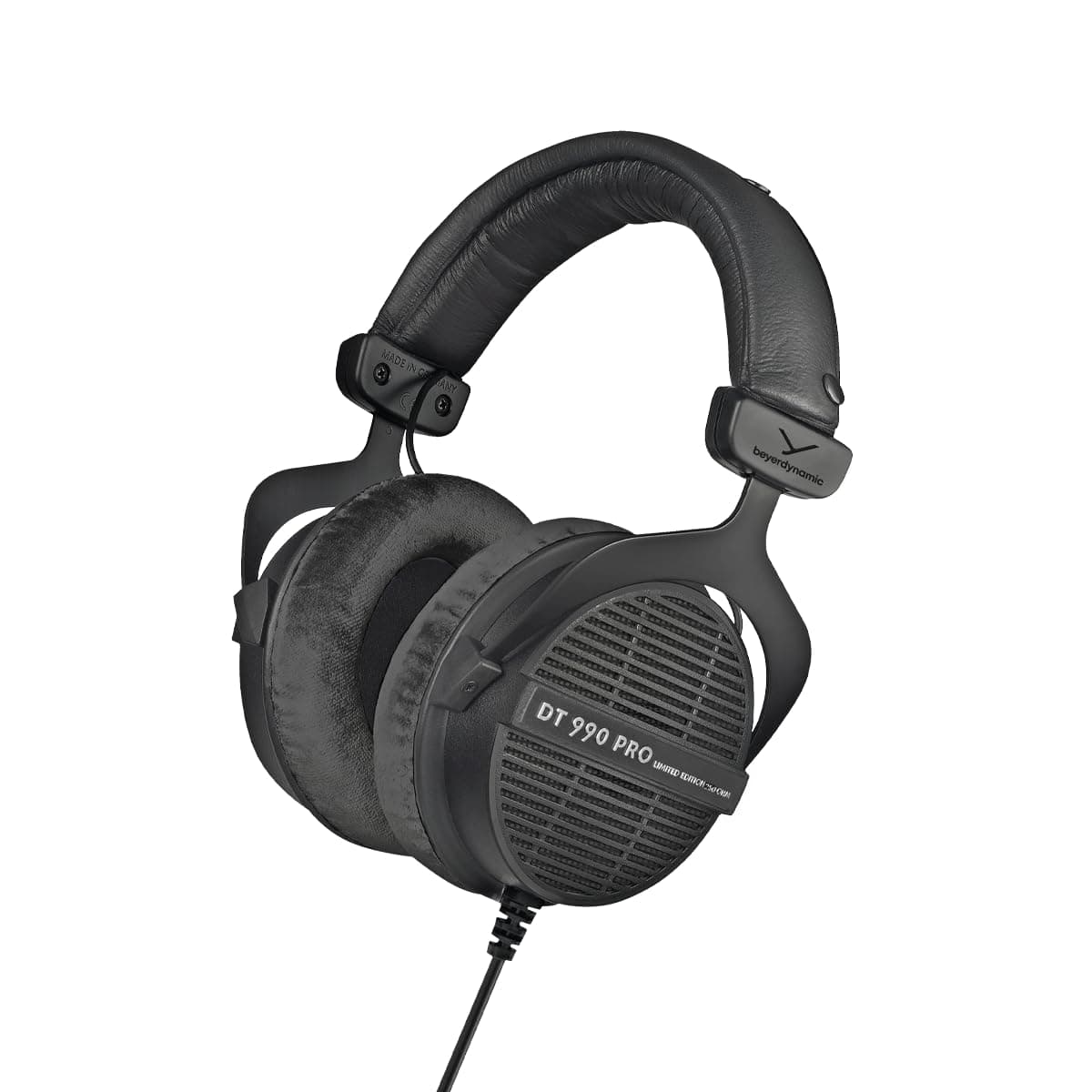 - DT 990 PRO, 250 Ohm, Open Back, Over Ear, Wired Professional Studio Headphones, Mixing, Music Production, Editing, Audiophile, 3m Coiled Cable, Black with Black Velour Ear Pads