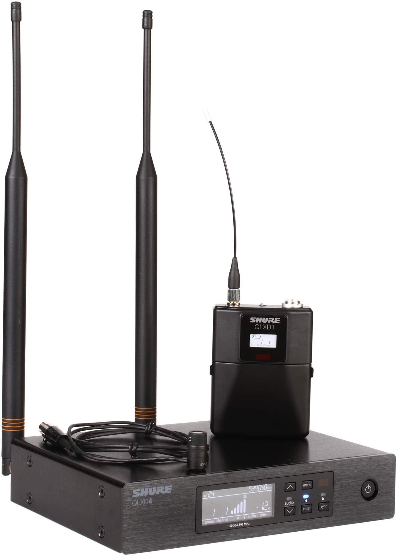 QLXD14/83 Wireless Microphone System with Bodypack and WL183 Omnidirectional Lavalier Mic