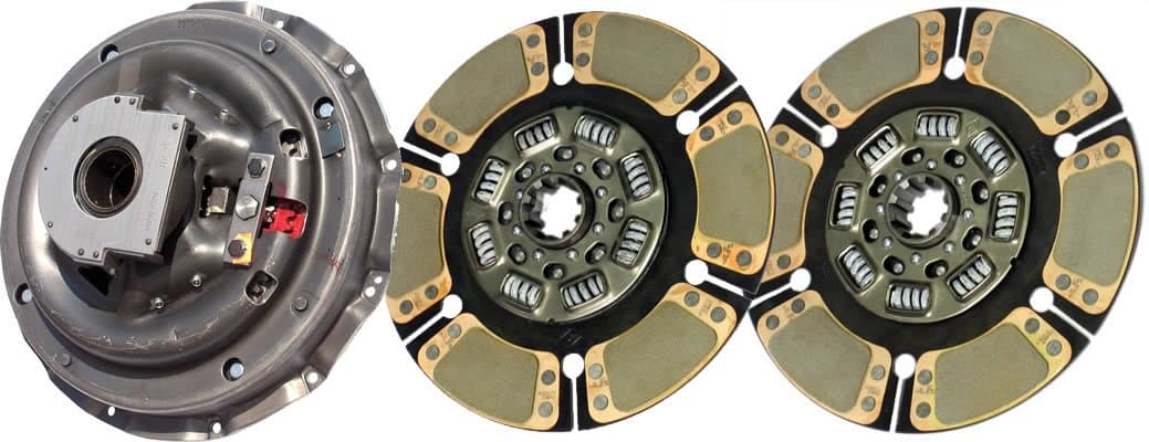 IATCO 107683-5-B-IAT 14" x 1-3/4" Stamped Steel Clutch (Single-Plate, 4-Paddle / 8-Spring, 3200 Plate Load / 650 Torque)