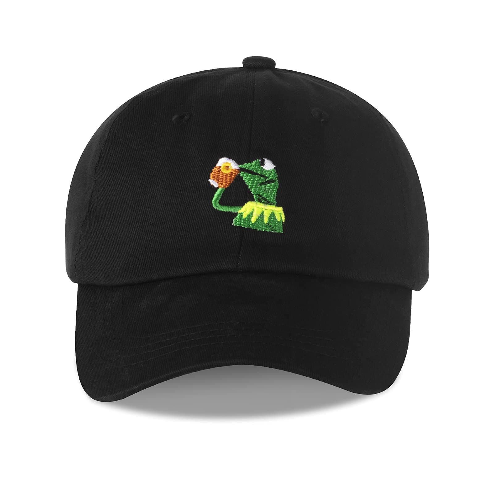 Kermit The Frog Embroidered Baseball Cap - Adjustable Funny Dad Hat for Men Women