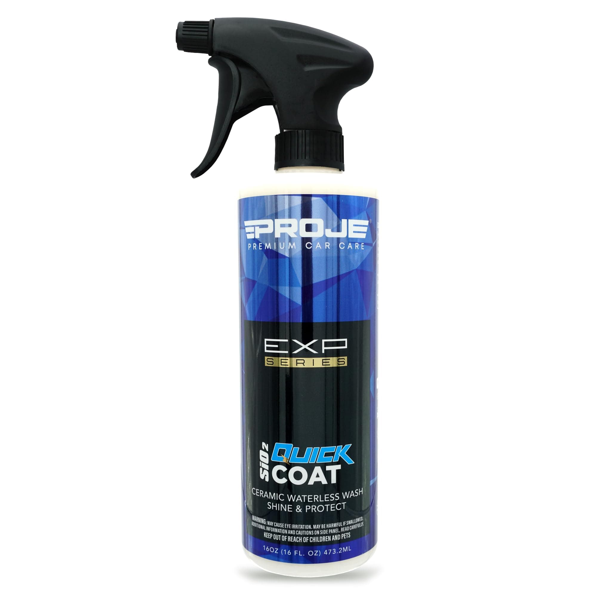 PROJE' SiO2 Quick Coat - Ceramic Waterless Wash, Shine & Protect | Advanced Ceramic Infused SiO2 Polymer Protection | Ceramic Coating Detailer | Spray Sealant Top Coat Quick Nano-Coating (16oz)