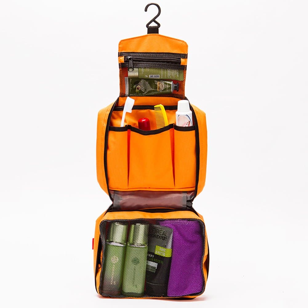 RORUN New style Fashion Multi-function Travel Makeup Comestic Gadget Insert Handbag Organiser Purse Large liner Organizer Pouch Bag (orange)