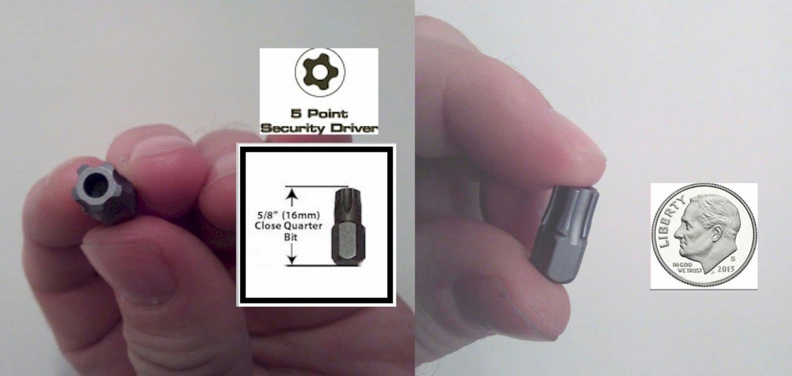 Rare IPR20 Low Profile 5 Point Torx Tool Stubby Short Pattern Bit