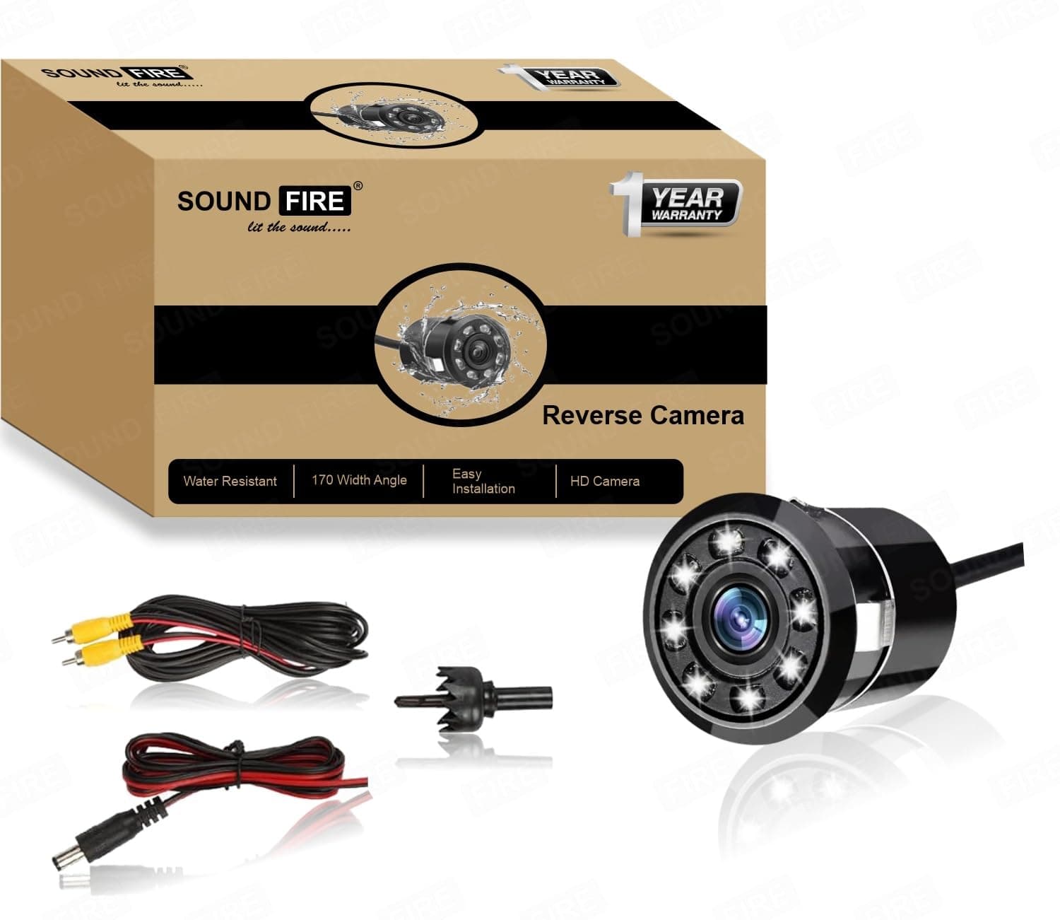 Sound FIRE 2nd Generation HD Rear View Night Vision 170° Perfect View Angle Reverse Vehicle Camera System
