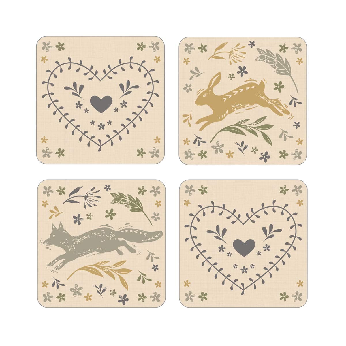 Cooksmart Pack of 4 Drinks Coasters | British Designed Cup Coaster For All Types of Houses or Businesses | Coasters For All Types of Glasses or Mugs.