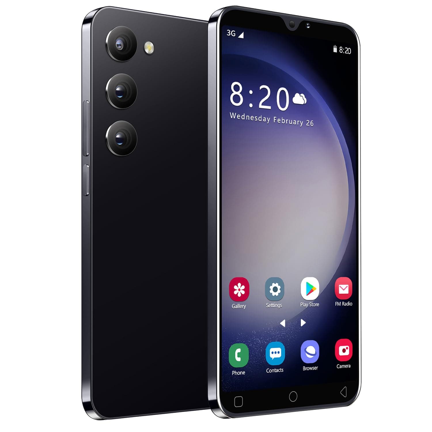 Cheap Mobile Phones, 5.0 Inch, Android 9.0, Dual SIM Dual Camera, Quad Core, 16GB ROM【Expandable up to 128GB】, Support WiFi/Bluetooth/FM, Face Unlocked Phones (Black)