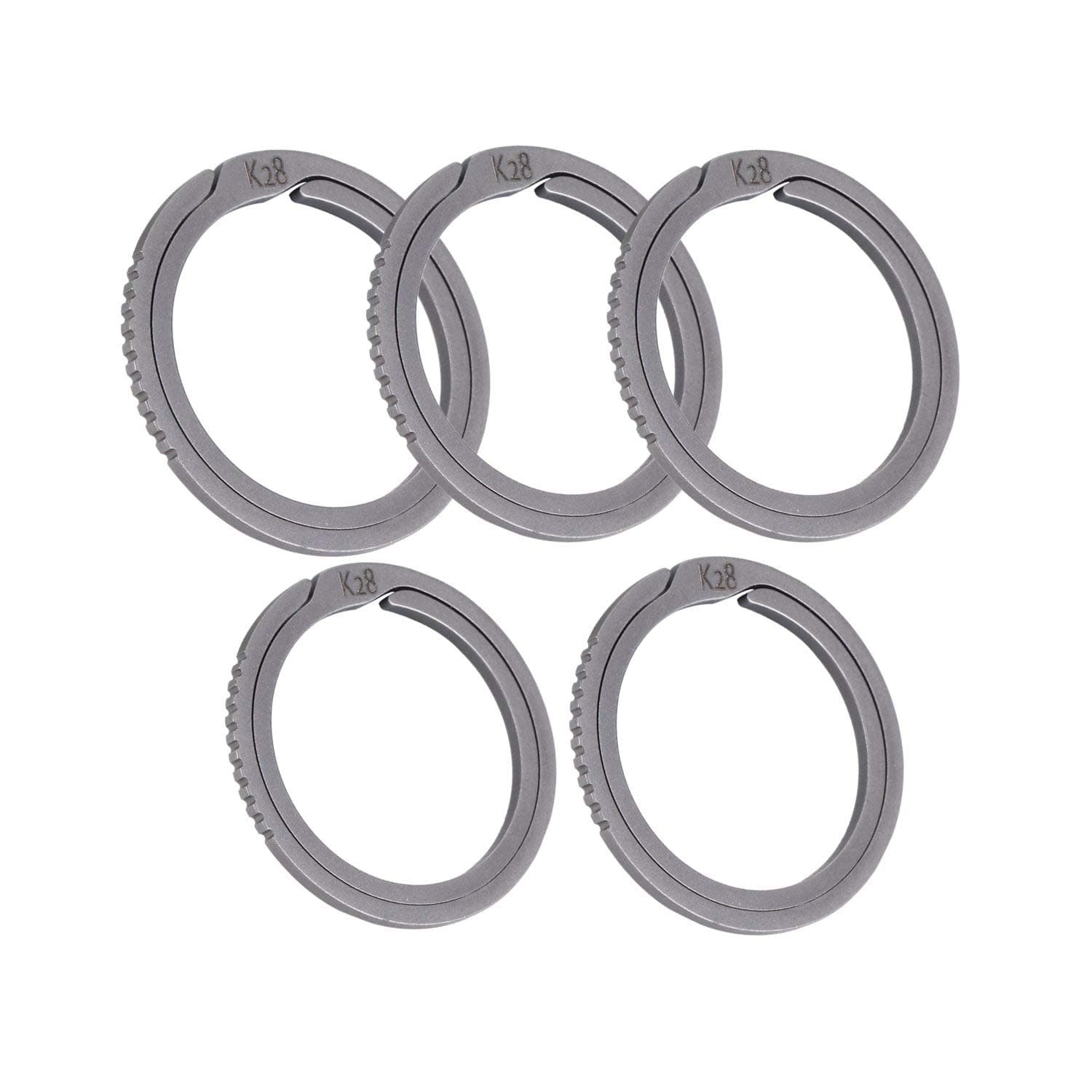 Titanium Quick Release Side Pushing Key Rings Labor Saving Bulk Kit