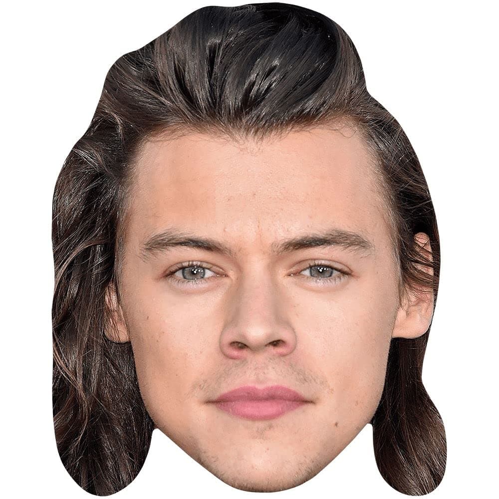 Harry E. Styles (Long Hair) Celebrity Mask, Flat Card Face, Fancy Dress Mask
