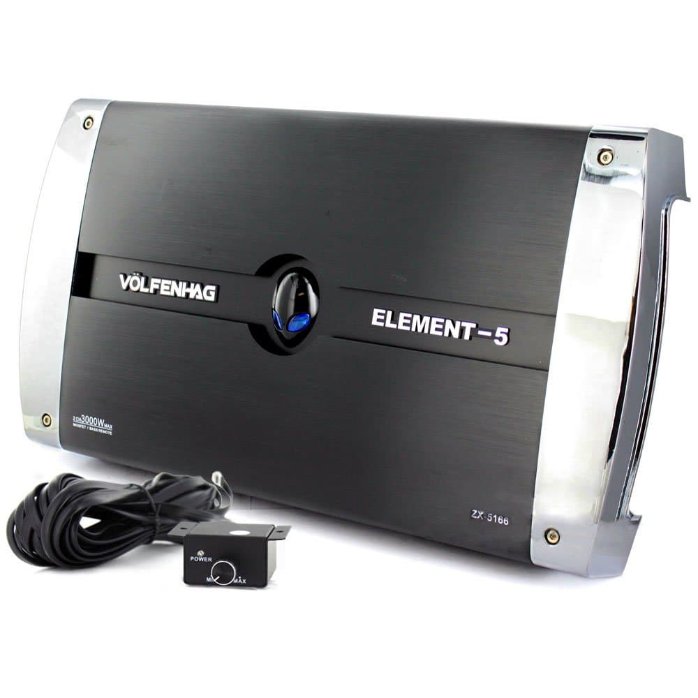 ZX-5166 2-Channel 3000W Element-5 Bridgeable Power Amplifier with B...