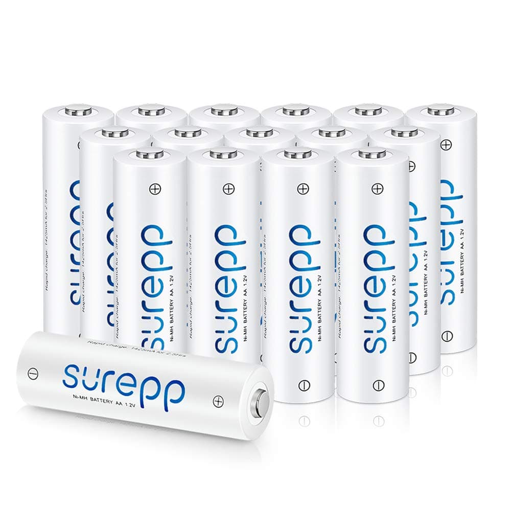 NeBatte Ni-MH Rechargeable Batteries with Storage Case (4x AA 2850mAh) (AA16pack)