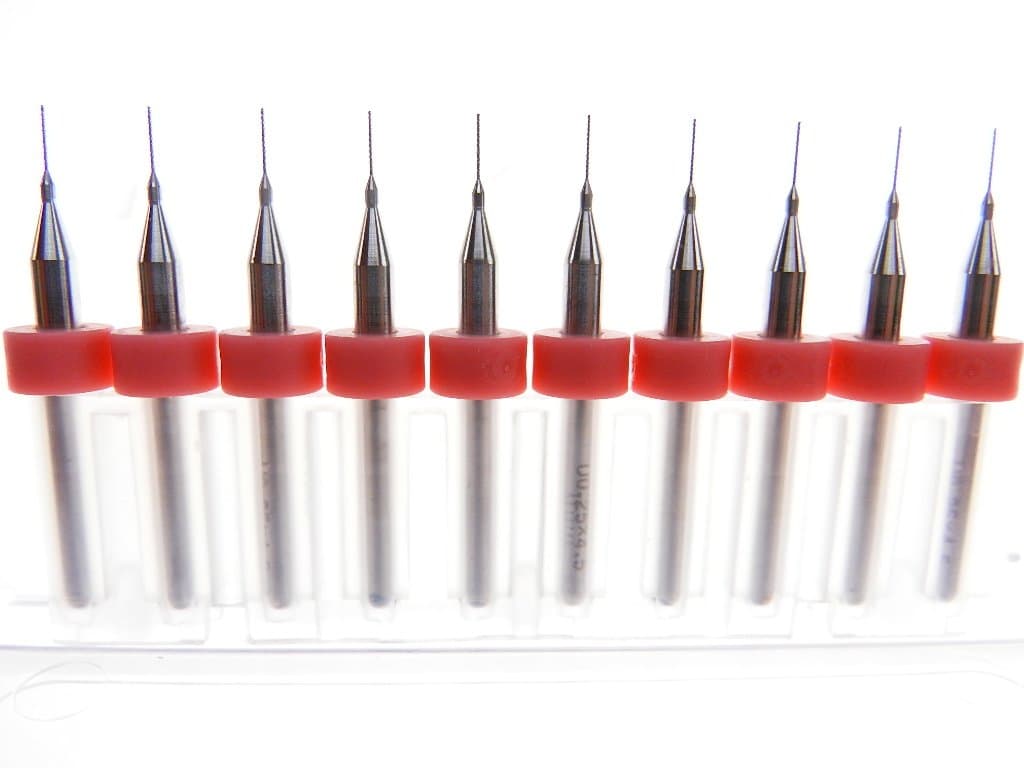 10 Pack .25mm CNC Jewelry Japanese Micro Drill Bits Toy Making Model Cars Trains Trucks Installation Woodworking Crafts Circuit Boards Made in Japan