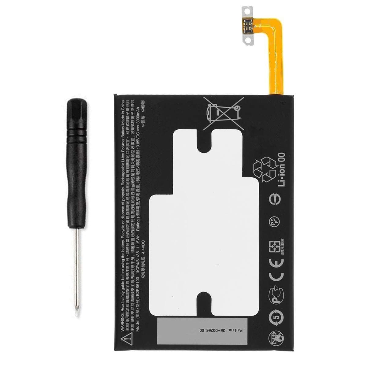 Uniamy Internal Replacement 3.85V 3000mAh Battery + Free tool For HTC One M10 HTC 10 B2PS6100 35H00256-00