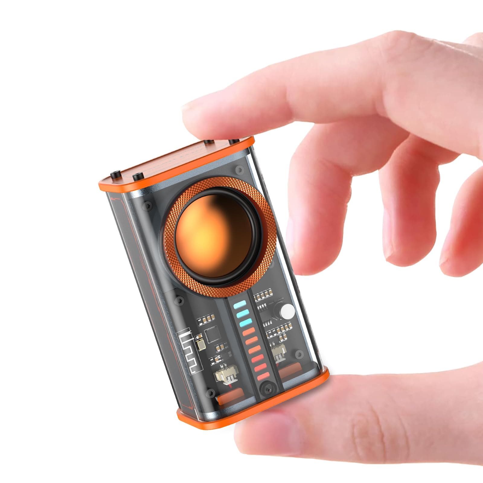 Transparent Wireless Bluetooth Speaker Portable Mini Speaker with LED Colorful Lights Stereo Sound TWS Small Speakers for Office, Party Camping, Shower, Home, Travel