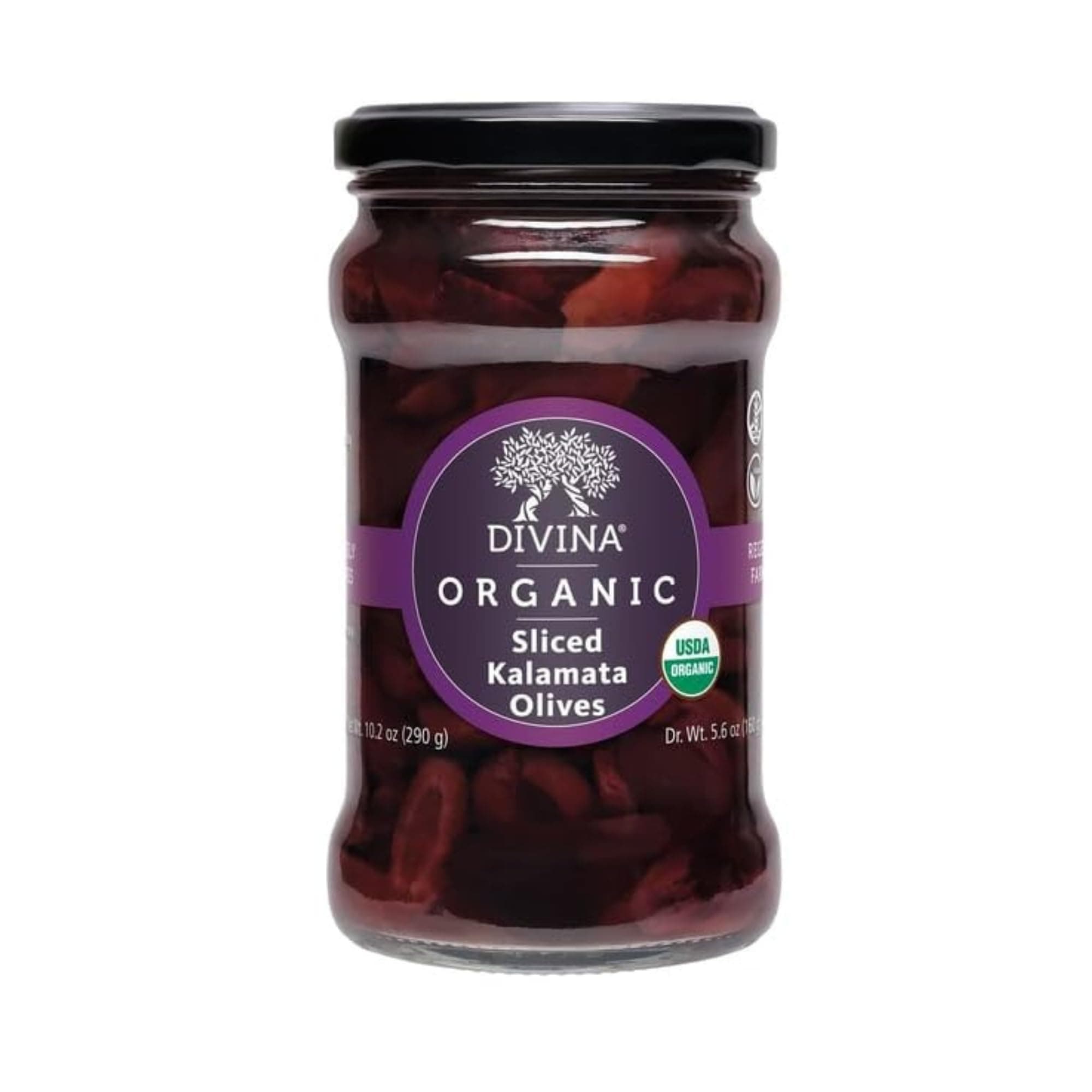 DIVINA Organic Sliced Kalamata Olives, 10.2 oz