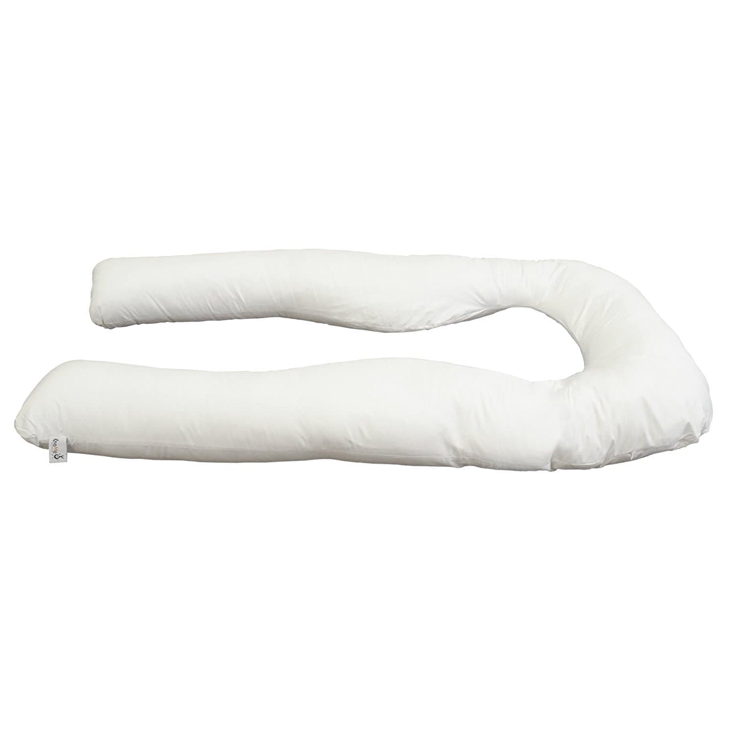 White Pillow Cover for KHOMO U Shaped Body Pillow.