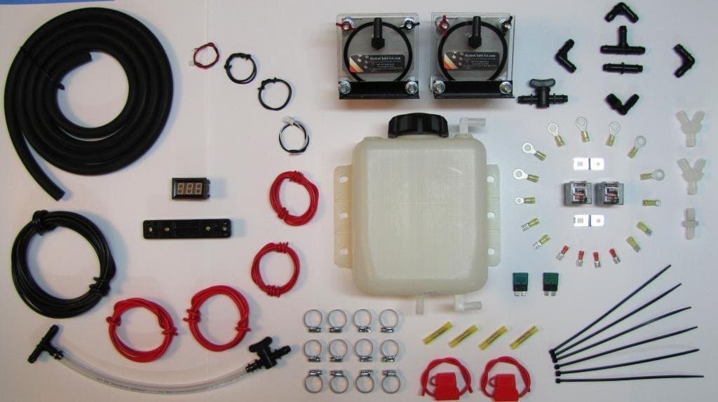 Dual HHO Dry Cell KIT 3 Quart Reservoir Save Fuel More MPG AUTO Gas Diesel LPG Propane