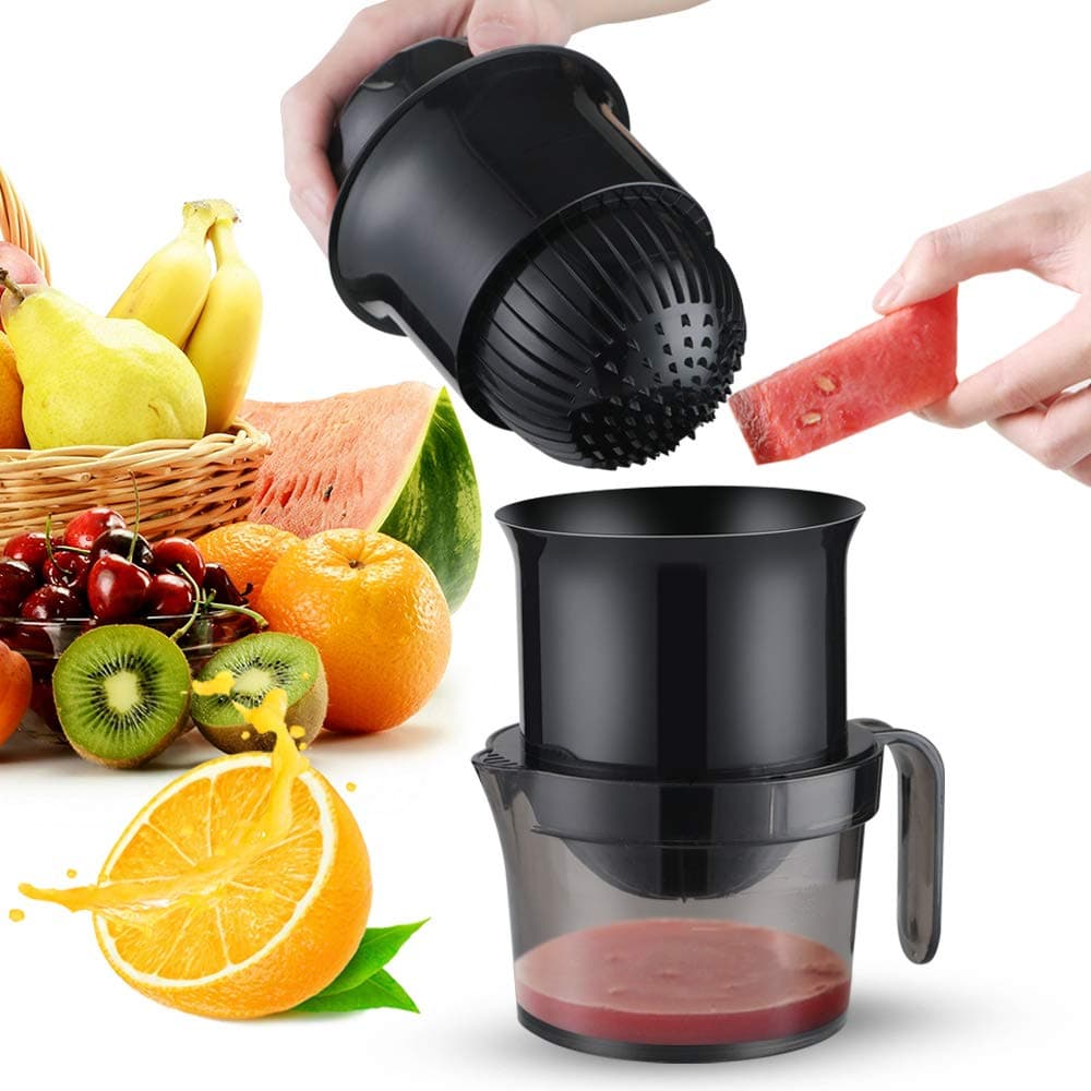 Citrus Lemon Orange Juicer Manual Hand Squeezer Multifunctional Press Reamer for Watermelon Grape and Various Soft Fruits with Strainer,Measuring Cup, and Grapefruit Spoons