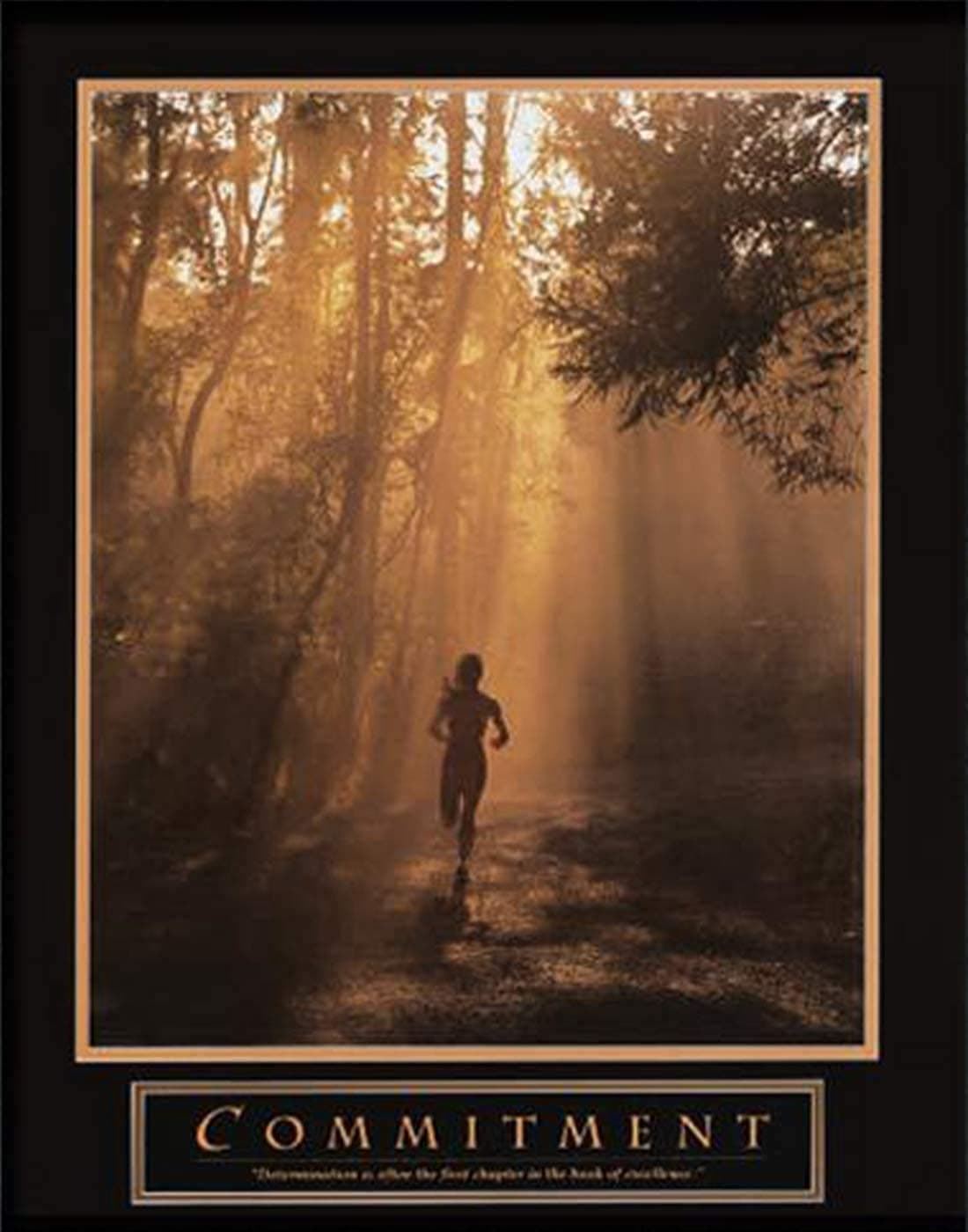 Commitment Womens Running Motivational Poster Inspirational Art Print Collections Art Poster Print, 22x28 Collections Art Poster Print, 22x28 Art Poster Print, 22x28