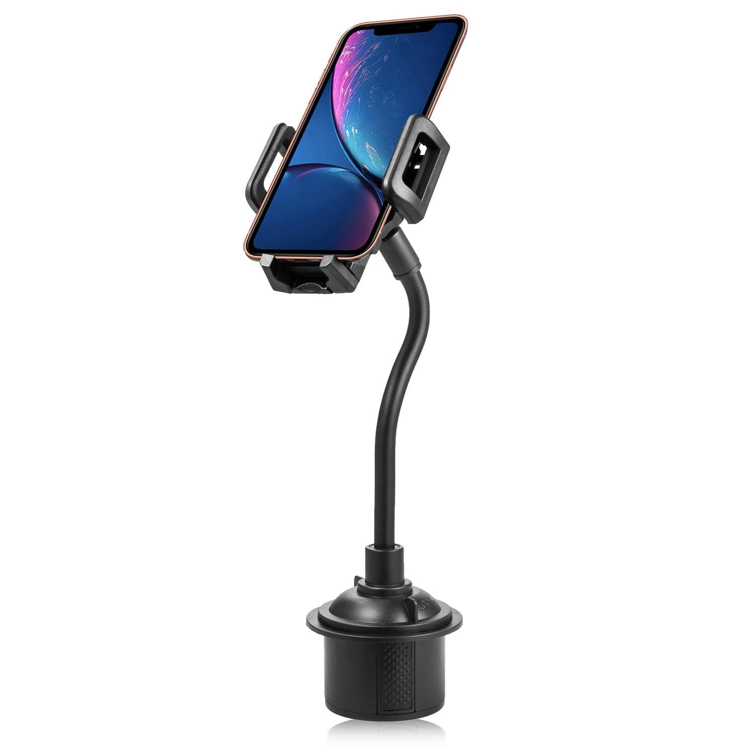 miadore Car Cup Holder Cell Phone Mount 360° Rotatable Cradle with Flexible Long Neck Compatible for iPhone Xs XS Max X 8 8 Plus 7 7 Plus 6S 6 Plus , Galaxy S9 S8 Edge S7 S6 Note 9