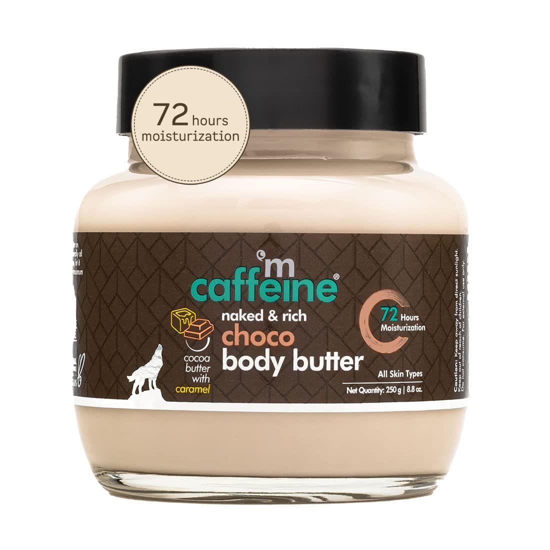 Choco Body Butter for 72Hrs Intense Moisturization | Body Moisturizer for Women & Men - Reduces Stretch Marks & Heals Dry Skin | Non-Sticky Moisturizer for All Skin Types (250gm)