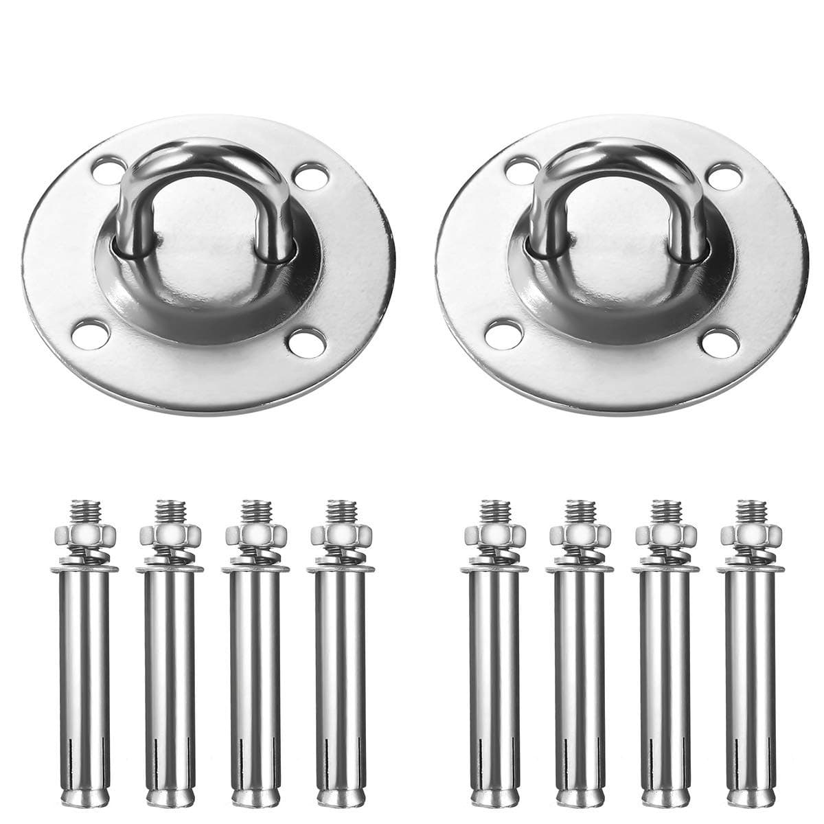 Facetoworld Suspension Ceiling Hooks, Hammocks Hanging Hook Ceiling Hook for hanging chair, hanging lamp, hammock, punching bag, sling trainer, yoga towel, awning, load capacity up to 300KG (2 Pcs)