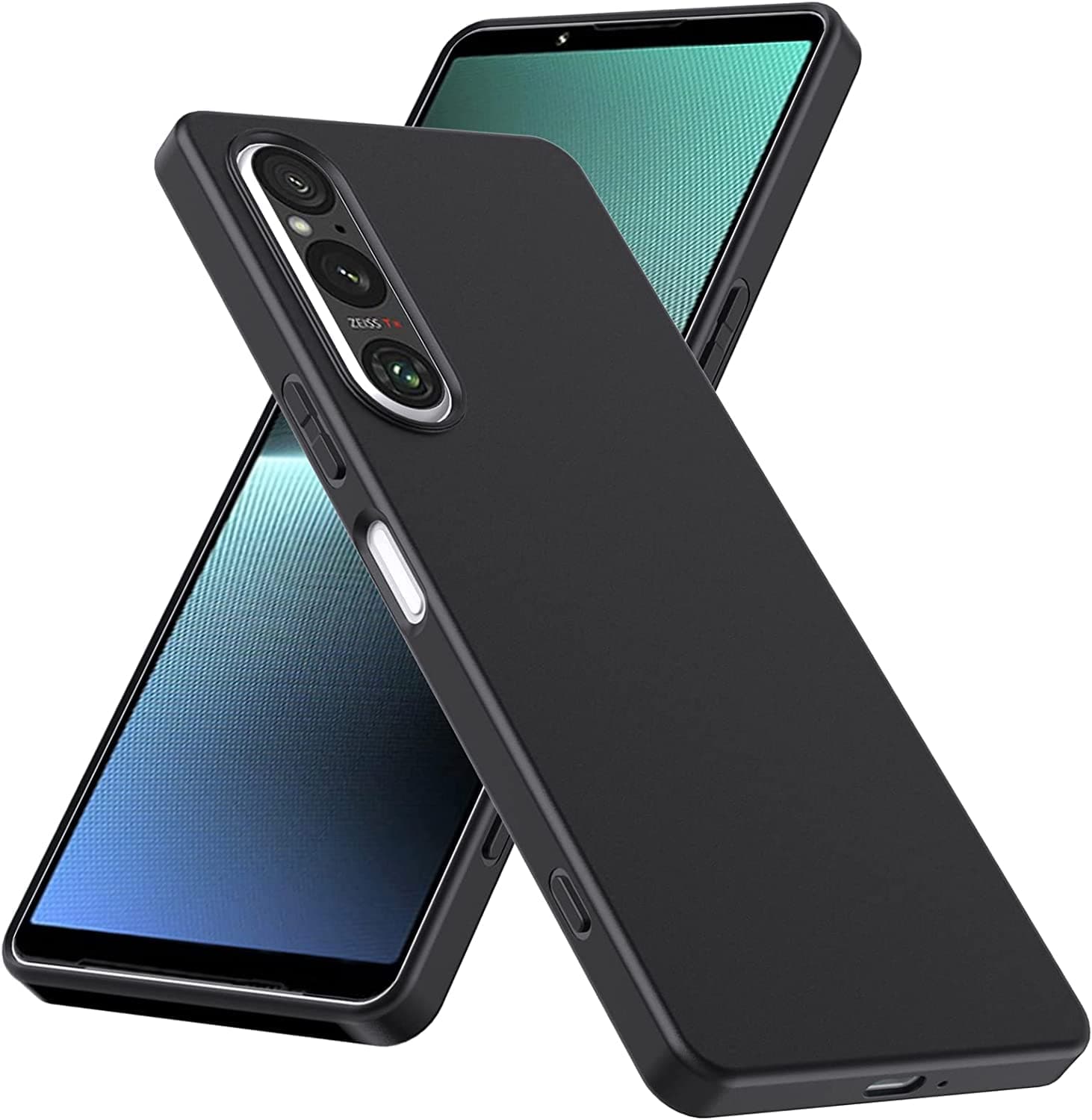 Sony Xperia 1 V Case, Scratch Resistant Soft TPU Back Cover Shockproof Silicone Gel Rubber Bumper Anti-Fingerprints Full-Body Protective Case Cover for Sony Xperia 1 V