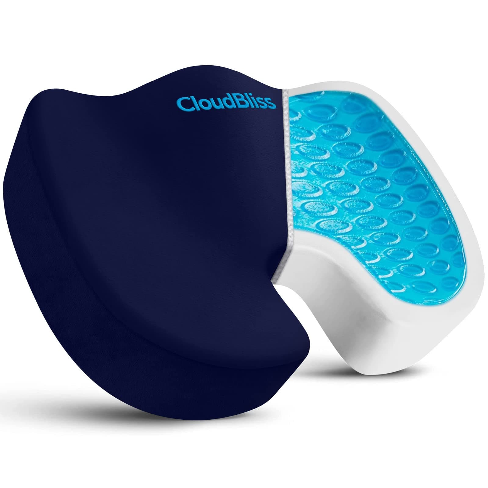 CloudBliss Wheelchair Seat Cushion Blue