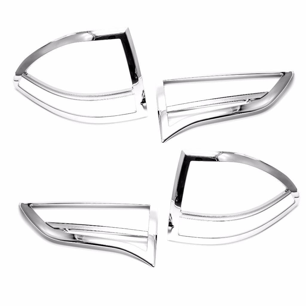 Sizver Chrome Tail Light Cover for 2009-2013 Mitsubishi Montero/Pajero Sport