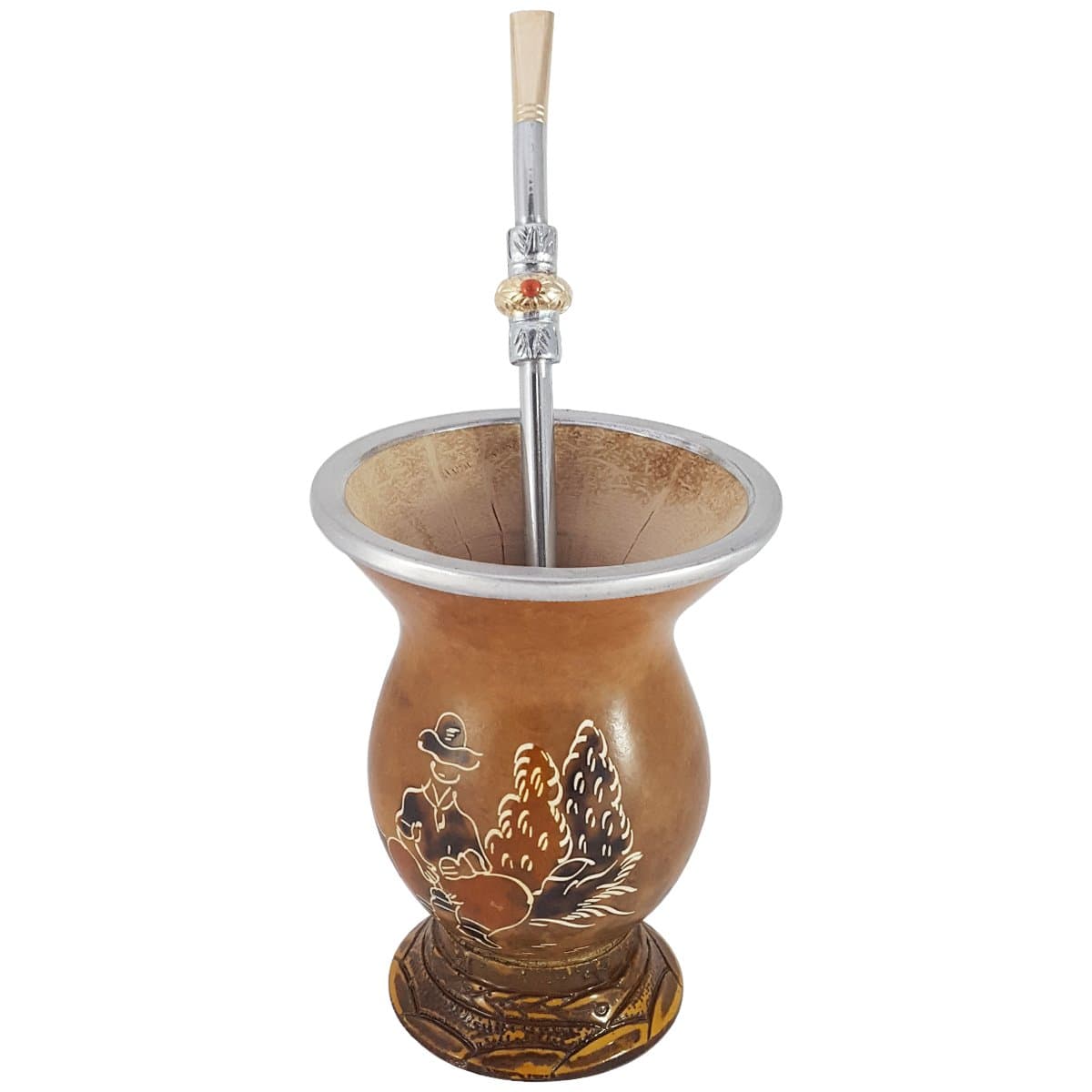 Conjunto de Cuia e Bomba INOX para tomar Chimarrão