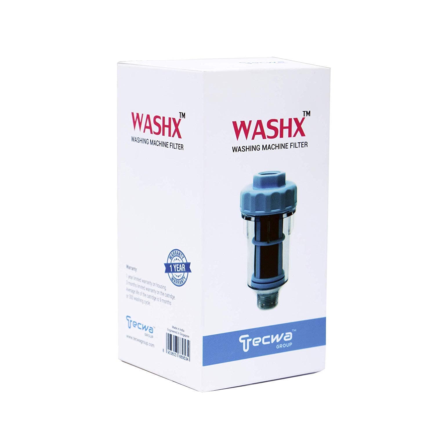 Tecwa Washx-Washing Machine Filter with Hard Water Protection