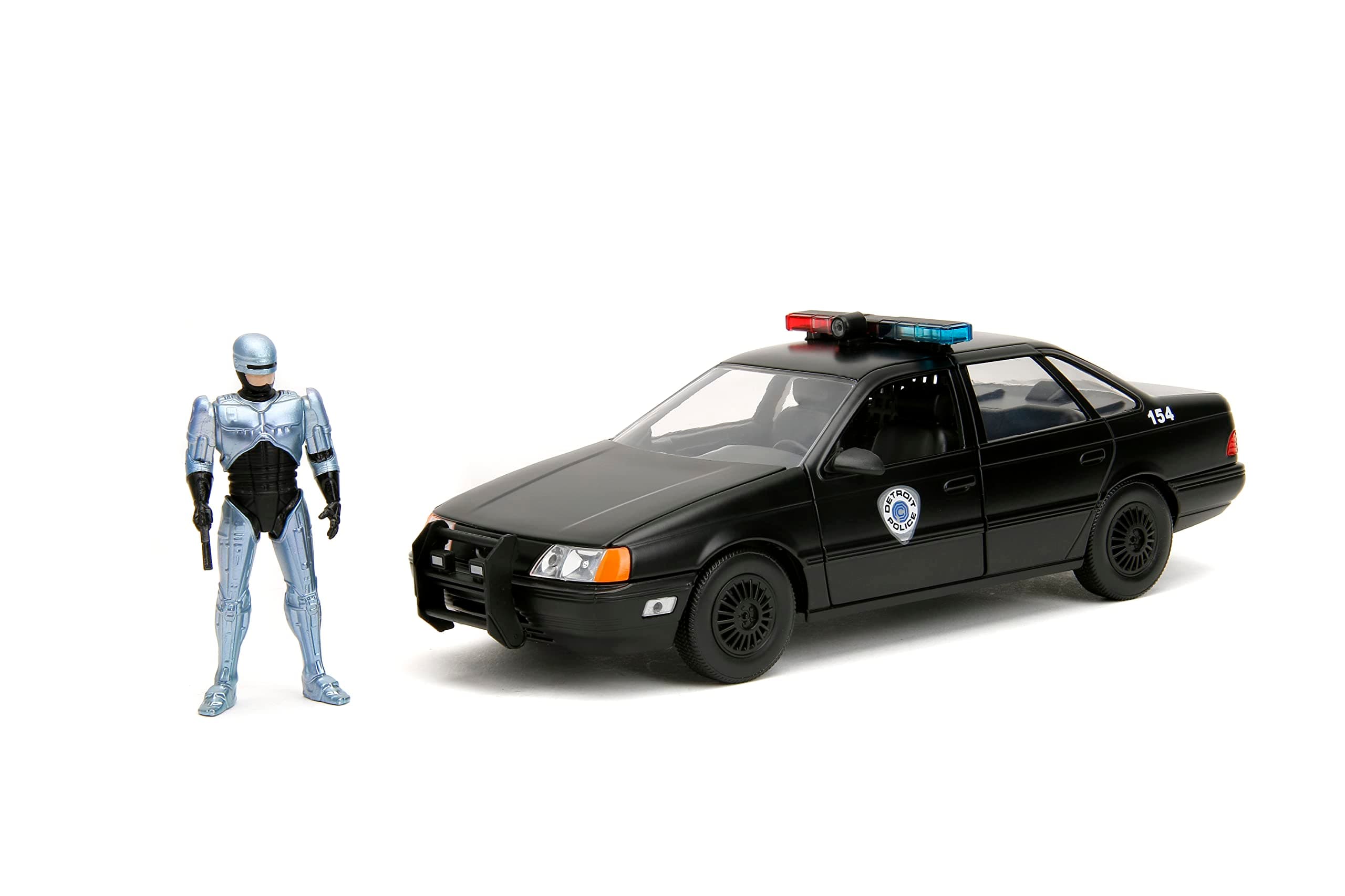 Robocop 35th Anniversary 1:24 OCP Ford Taurus Die-Cast Car & 2.75" Robocop Figure, Toys for Kids and Adults