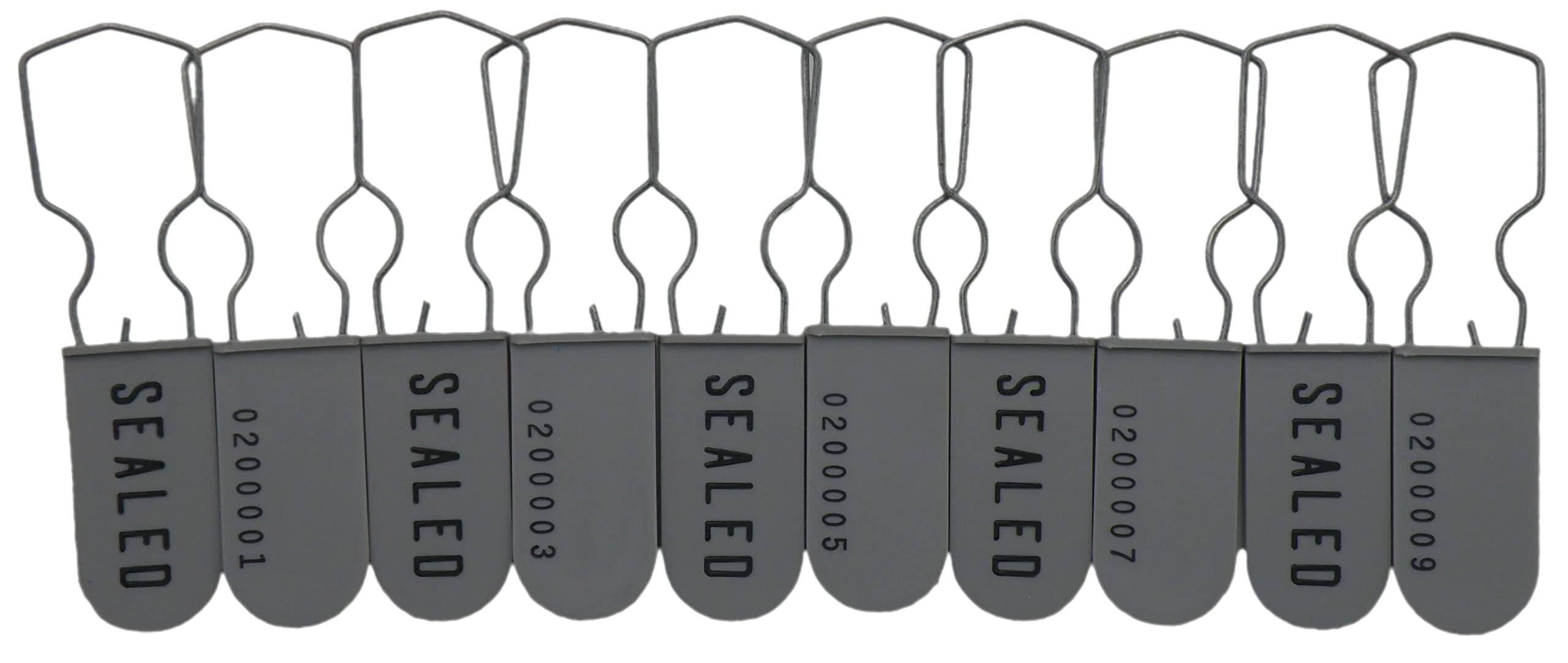 Electric Meter Security Seal Wire Padlock Grey Pack of 10