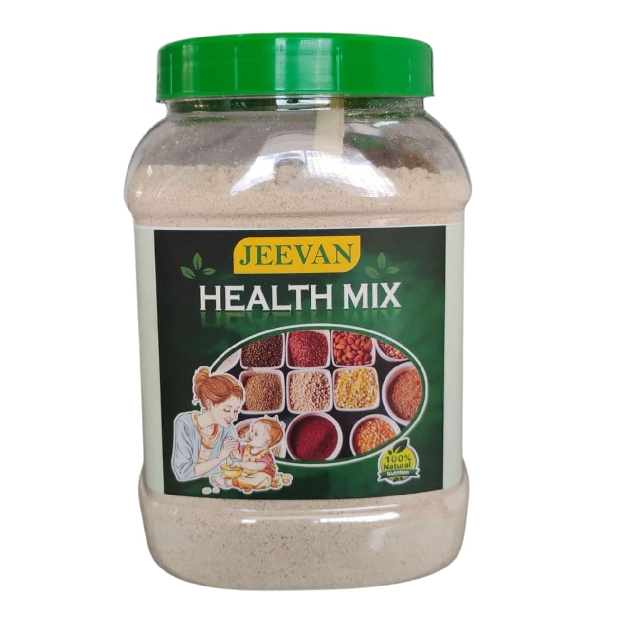 Jeevan Health Mix with 21 ingredients, Zero Sugar. 100% Natural Nutrition Drink 500gm