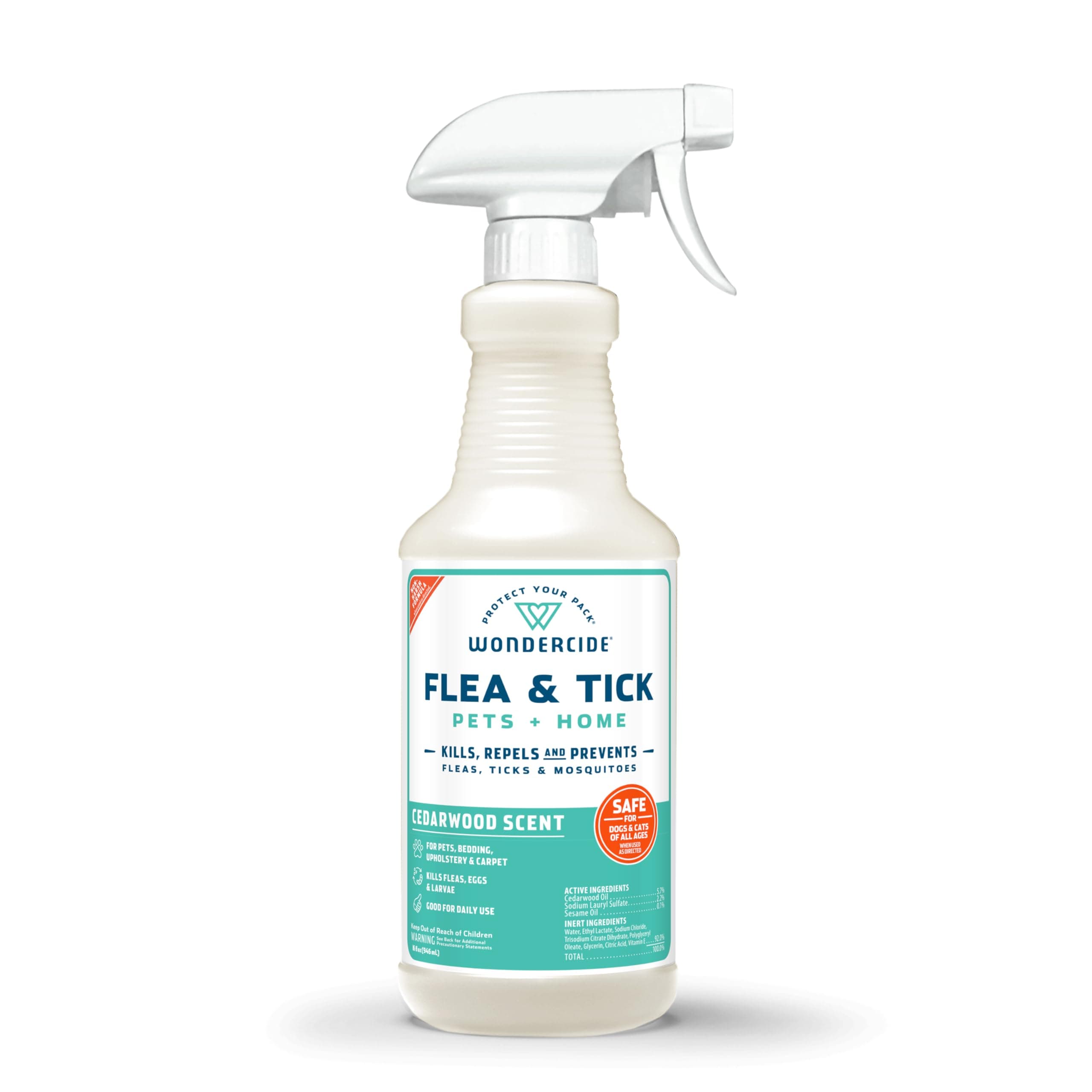 Flea and Tick and Mosquito Control Spray for Cats Dogs and Home - Cedar - 16 Oz