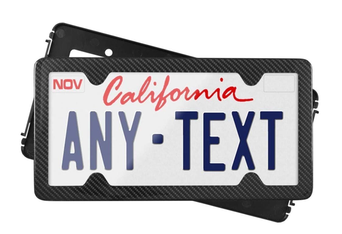 Black License Plate California New Customized