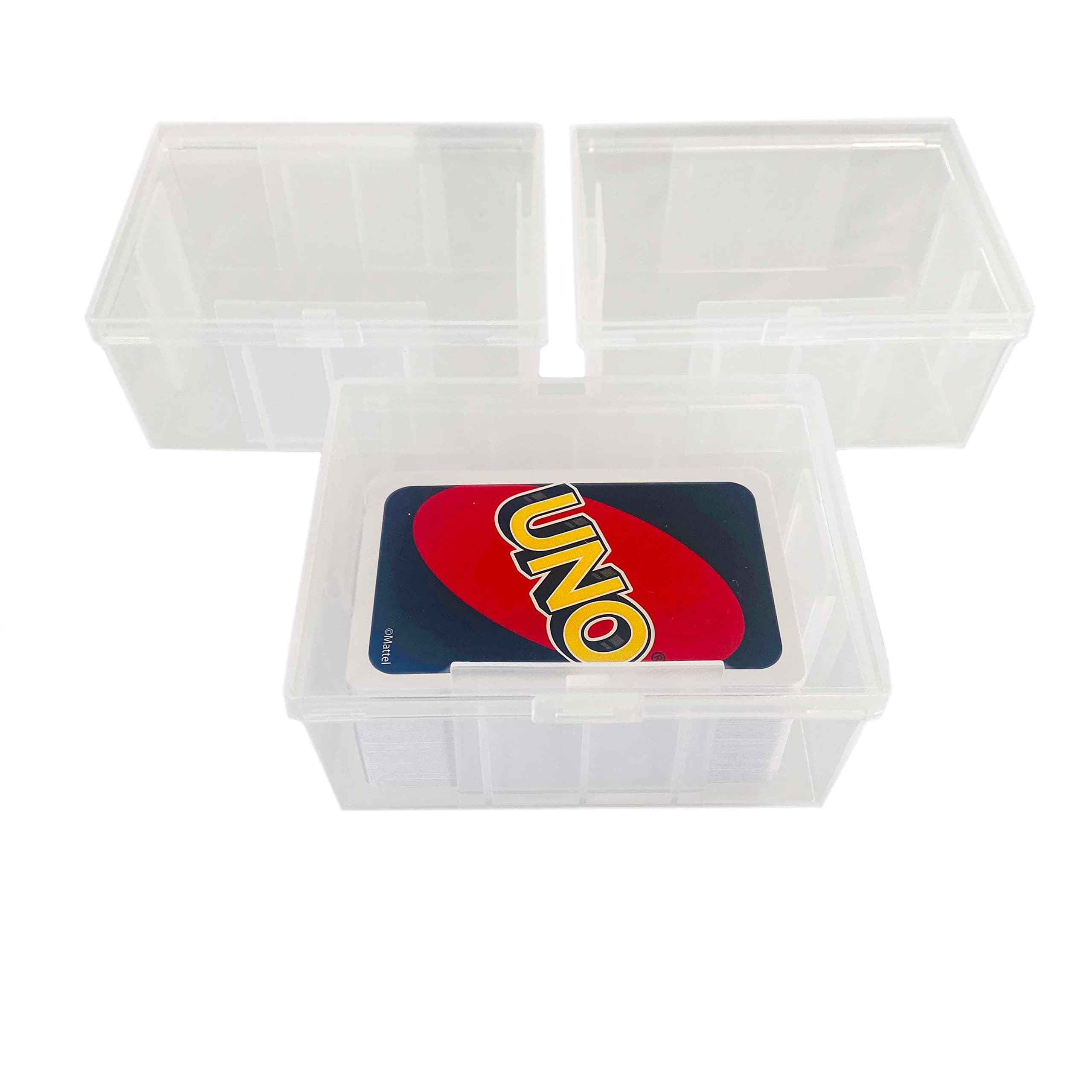 - PRODUCT80 BitsBins 6 PACK Card Case for UNO, Holds Full Deck of Game Cards or Up To 142 Playing Cards in Deck Box, Snap Top Lid (6 Pack)
