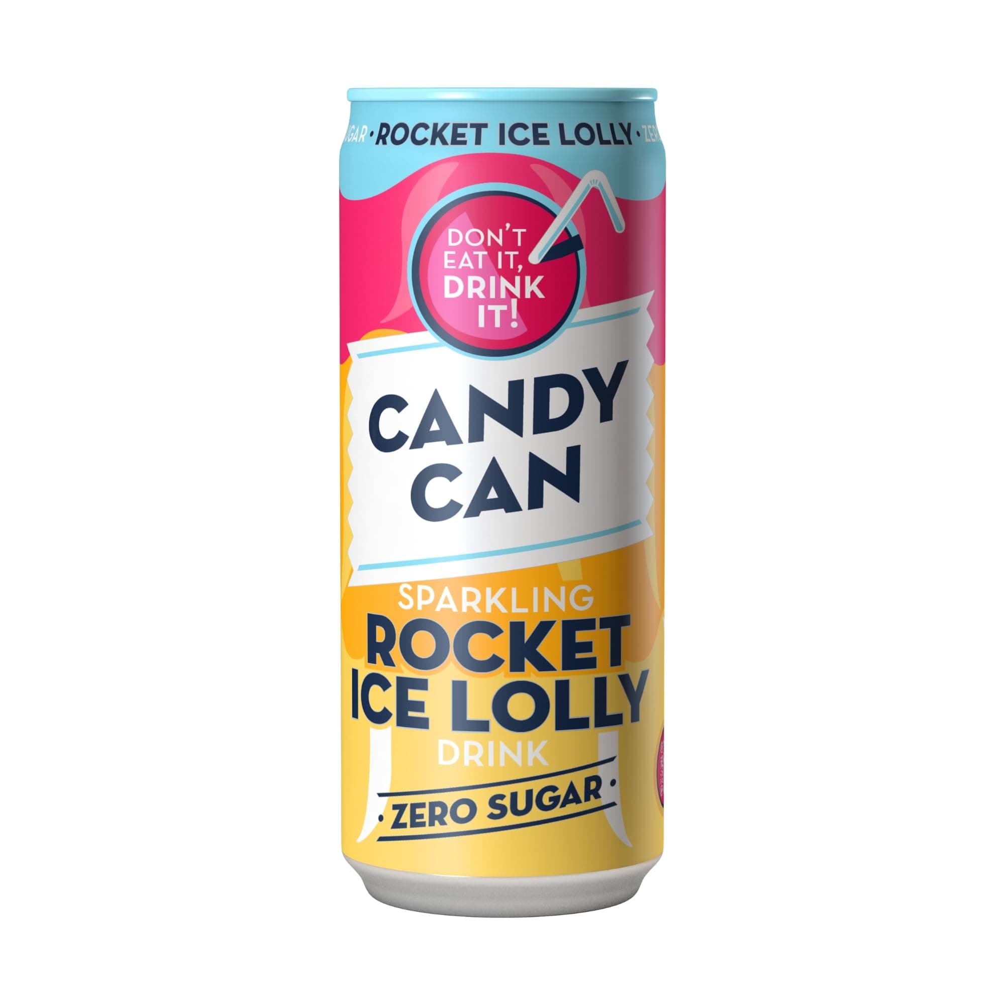 Candy Can Sparkling Drink - Rocket Ice Lolly Zero Sugar 330M (UK)