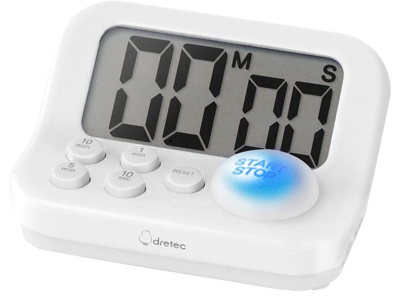 dretecpomodoro Timer, Productivity Timer, for Studying,exam, for Kids, Large Display, Large Button, White