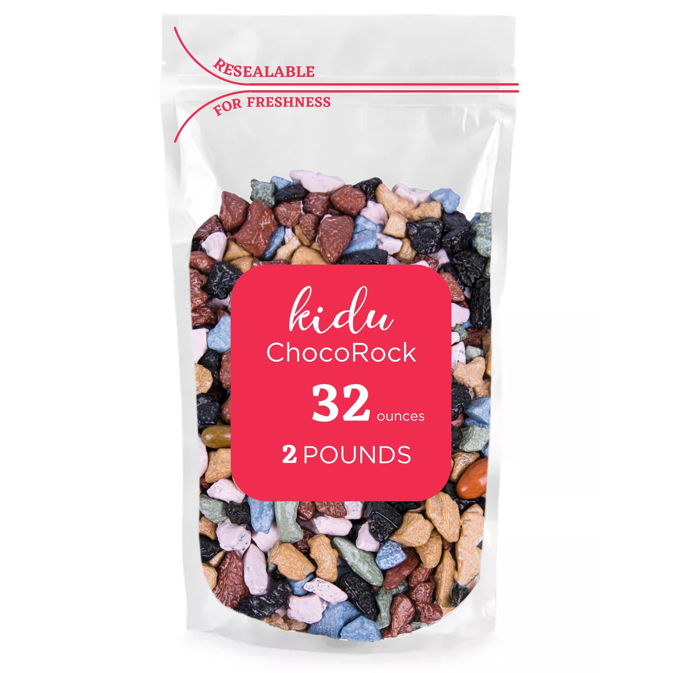 KIDU Chocolate Rocks Chocolate Rock Candy Bulk Chocolate Candy Rocks, Candy Coated Rock Candy Chunks, Edible Rocks Pebbles Stones For Cake Decorating In A Convenient Resalable Bag Of Bulk Candy