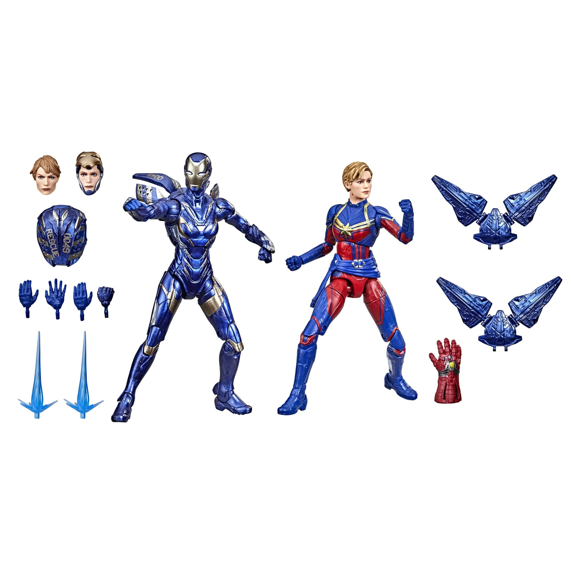 Marvel Hasbro Hasbro Legends Series 6-inch Scale Action Figure Toy Captain and Rescue Armor 2-Pack,Infinity Saga Character,Premium Design,2 Figures and 12 Accessories (Amazon Exclusive)