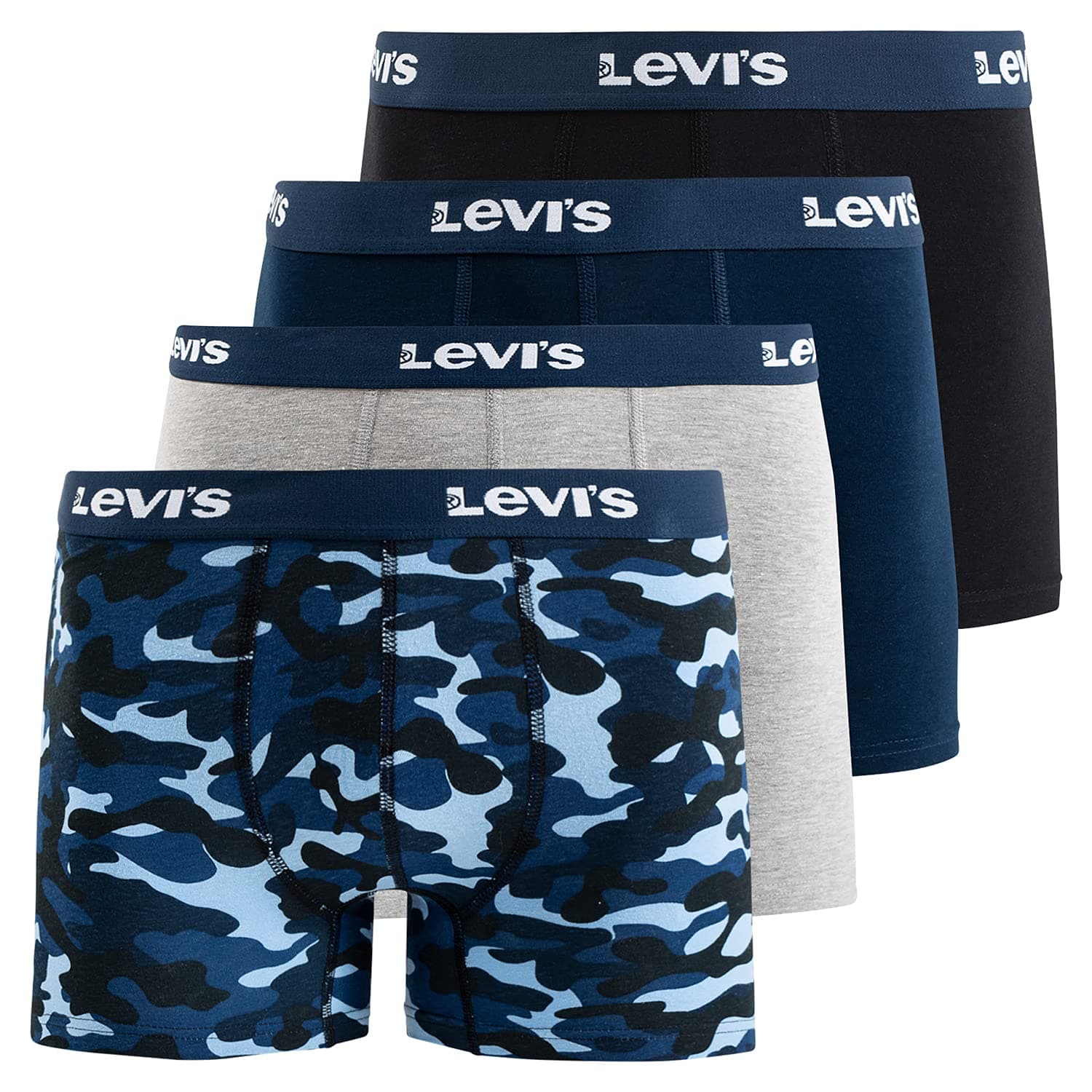 Levi's Mens Boxer Briefs Breathable Stretch Underwear 4 Pack