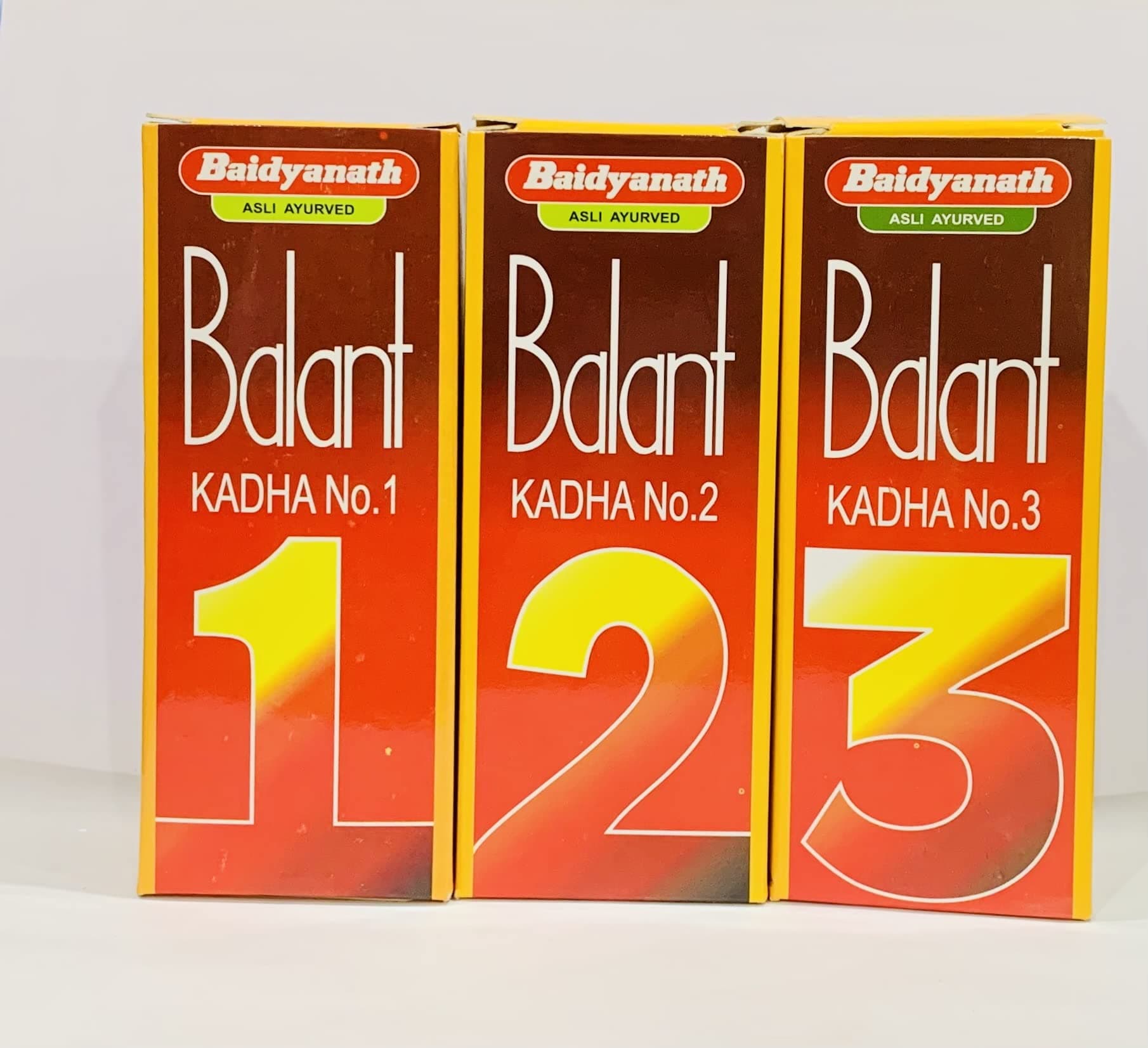 Baidyanath Balant Kadha Comby Pack (No-1,2 & 3), 600ml, Post Delivery, Blood Circulation & Helps for the Formation of New Blood Cells